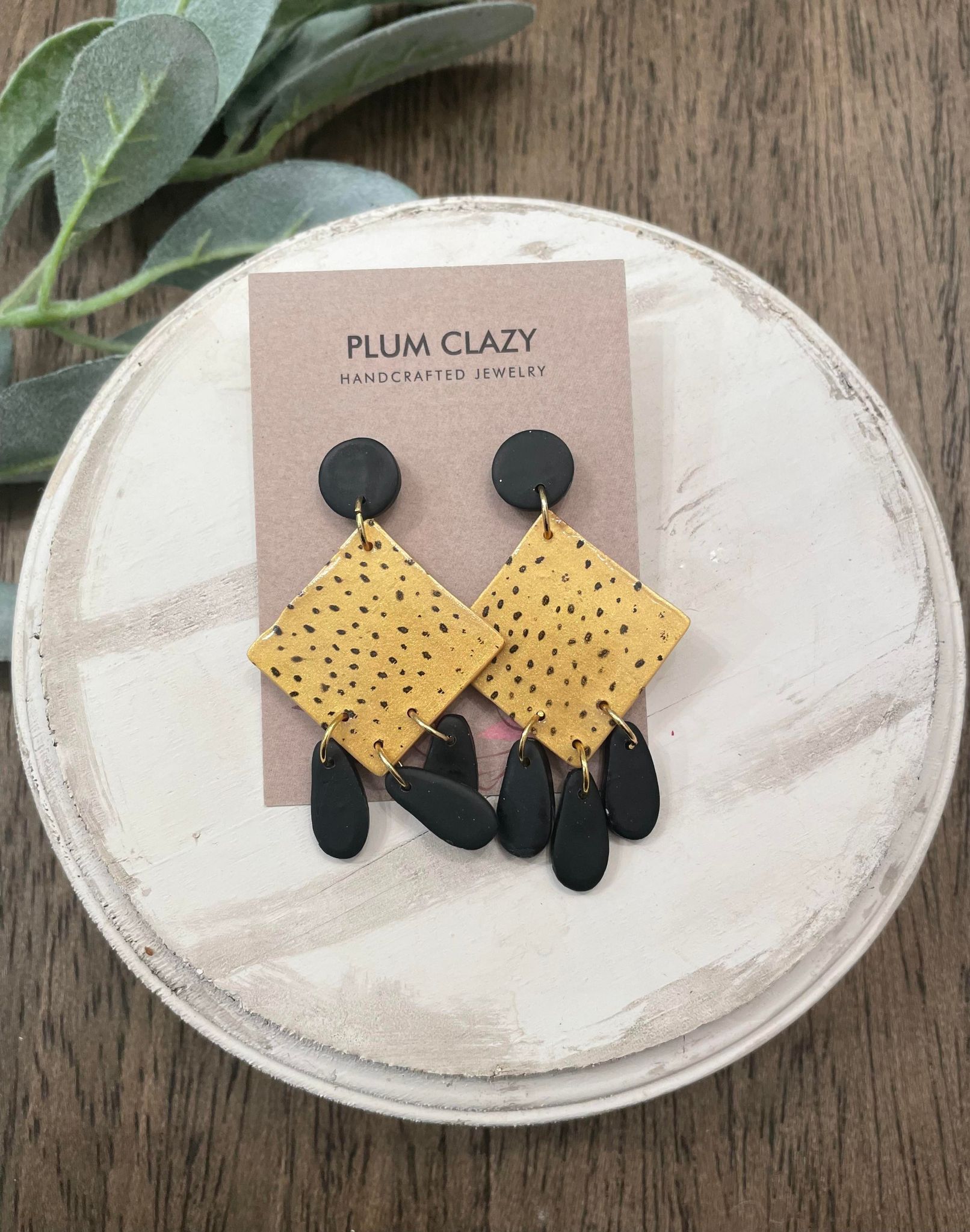 Gold and Black with Dangle