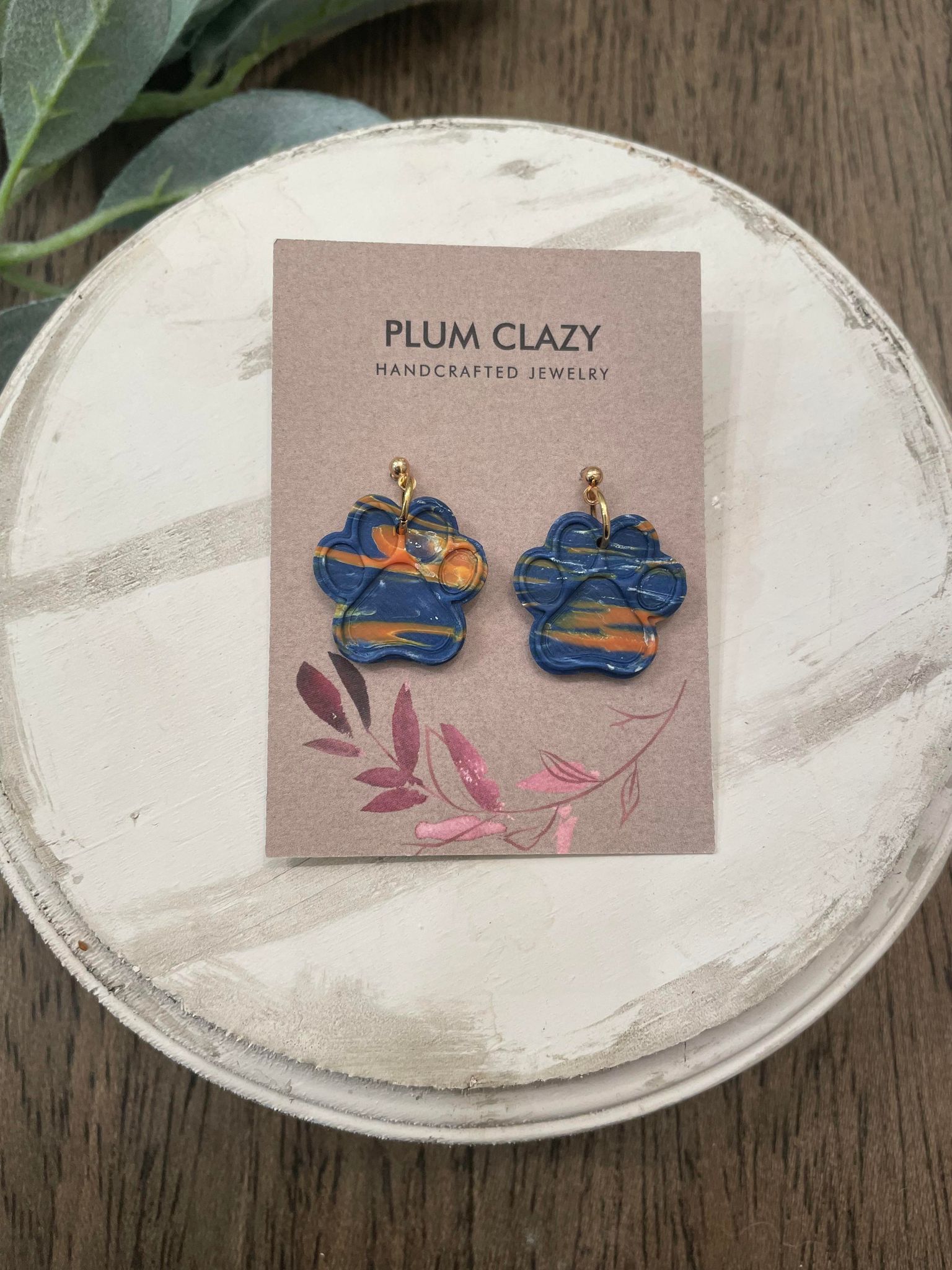 Auburn Tiger Paw Dangles