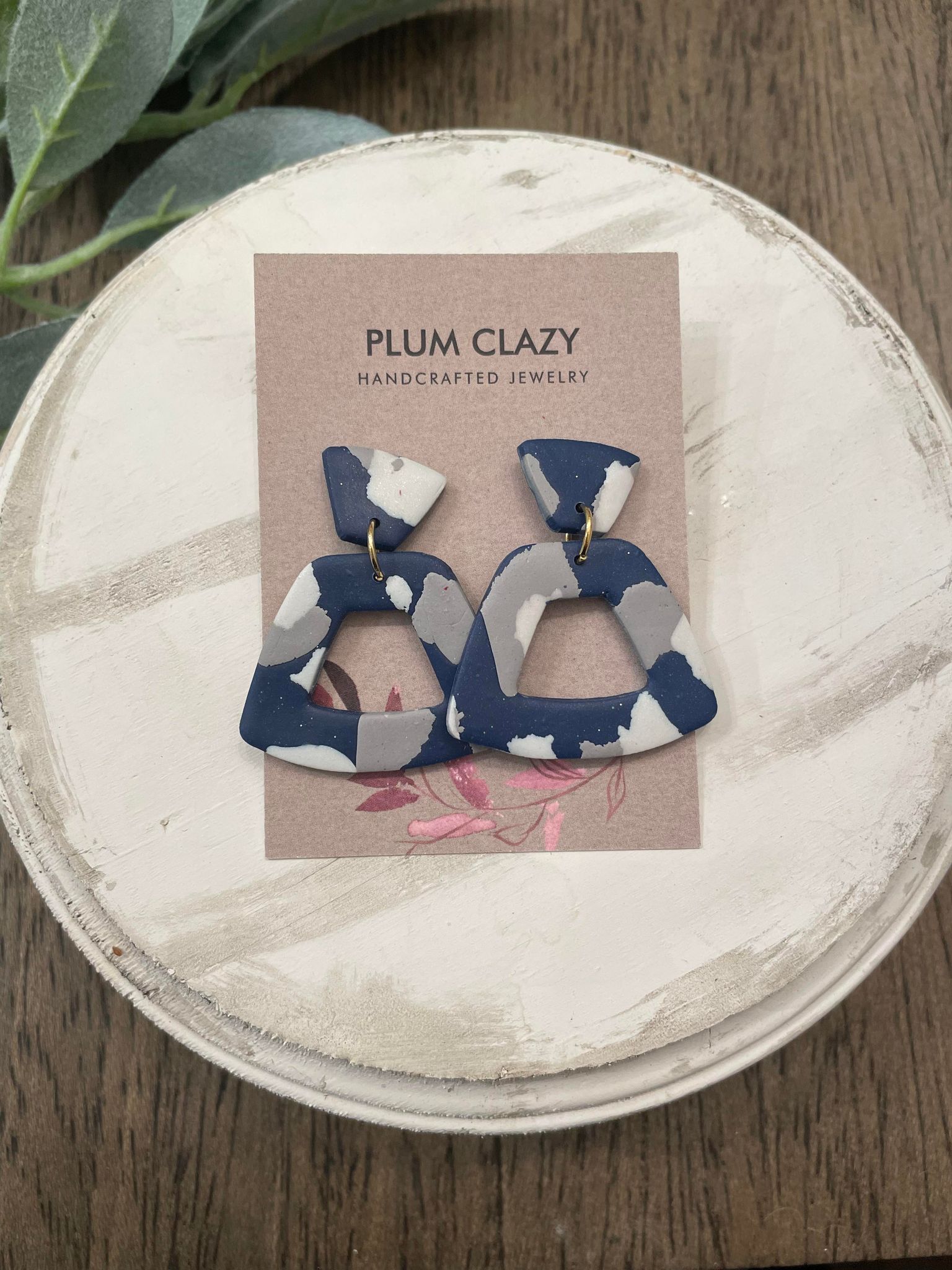 Navy and Gray Mix Dangles