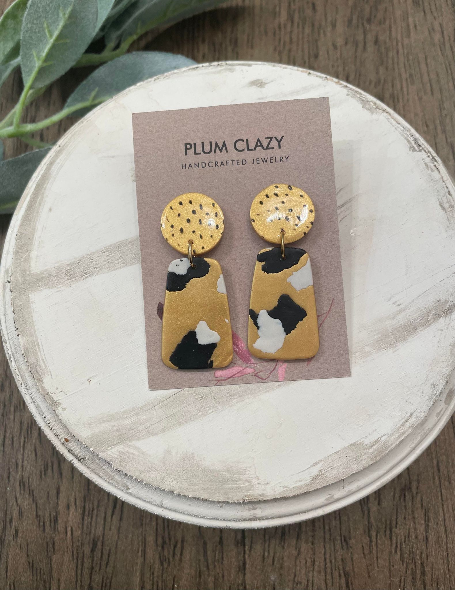 Gold and Black Mix Dangle