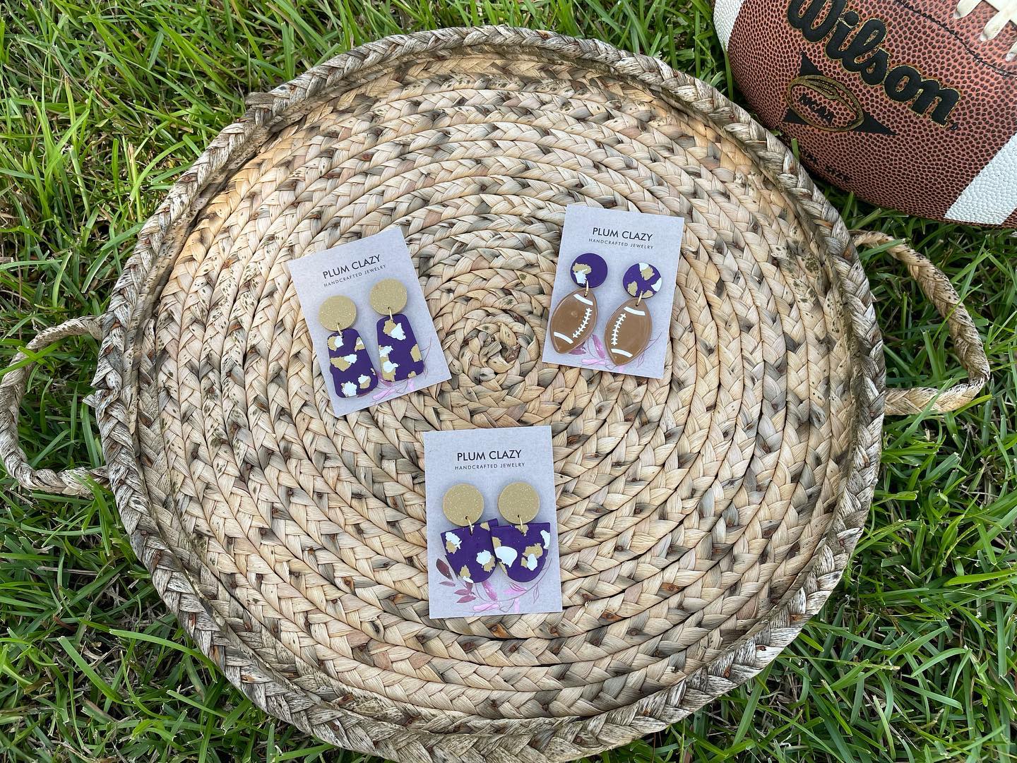 Hartford or Ariton Football Earrings
