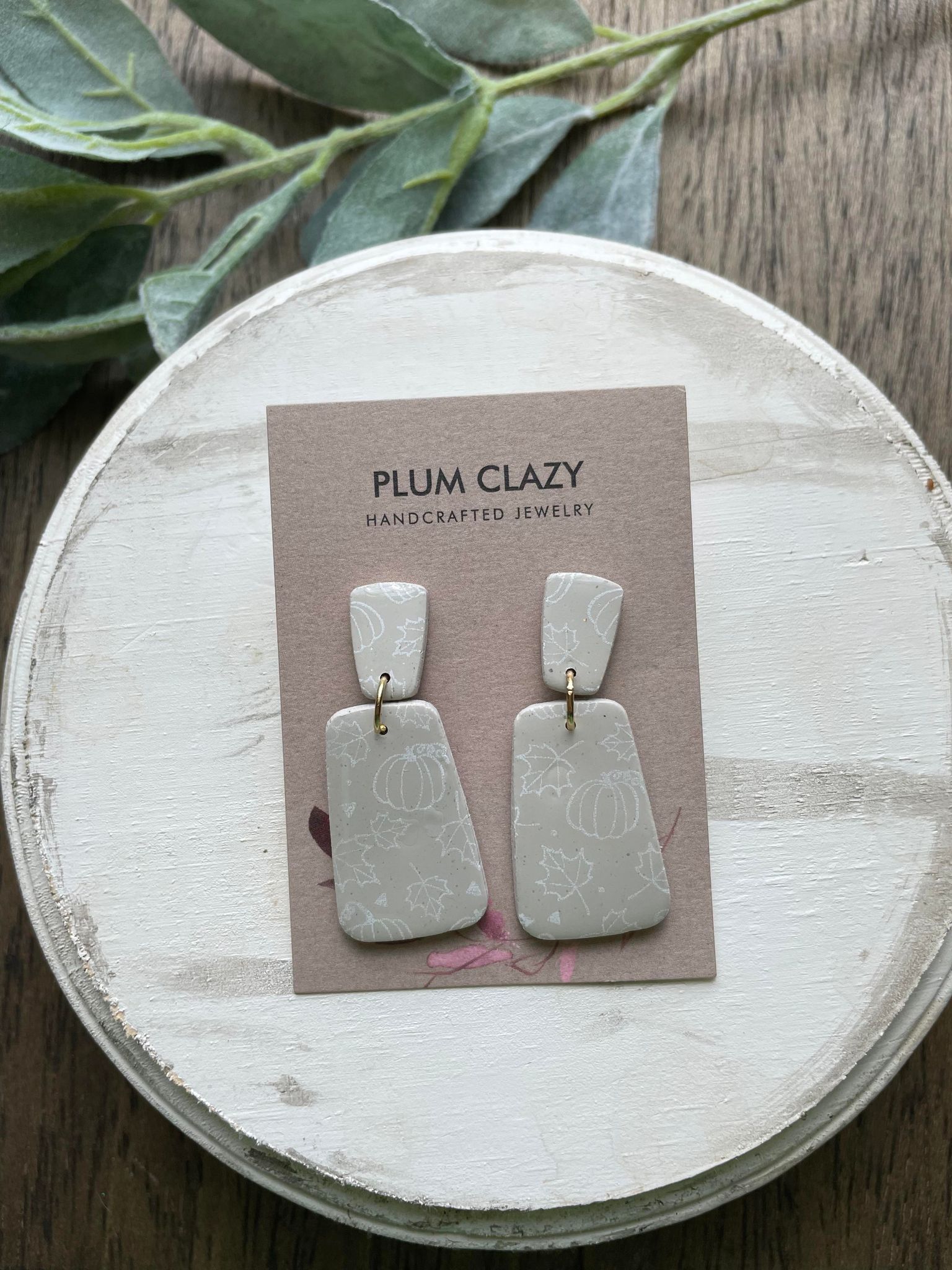 Beige with Pumpkins Dangle