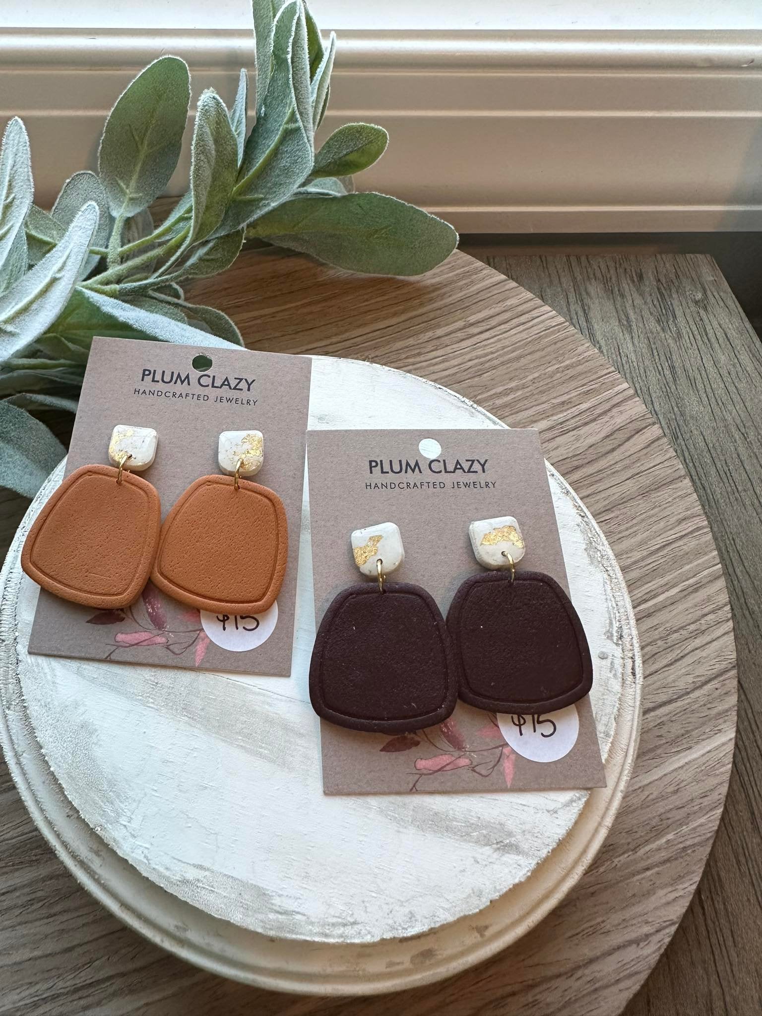 fall clay earrings
