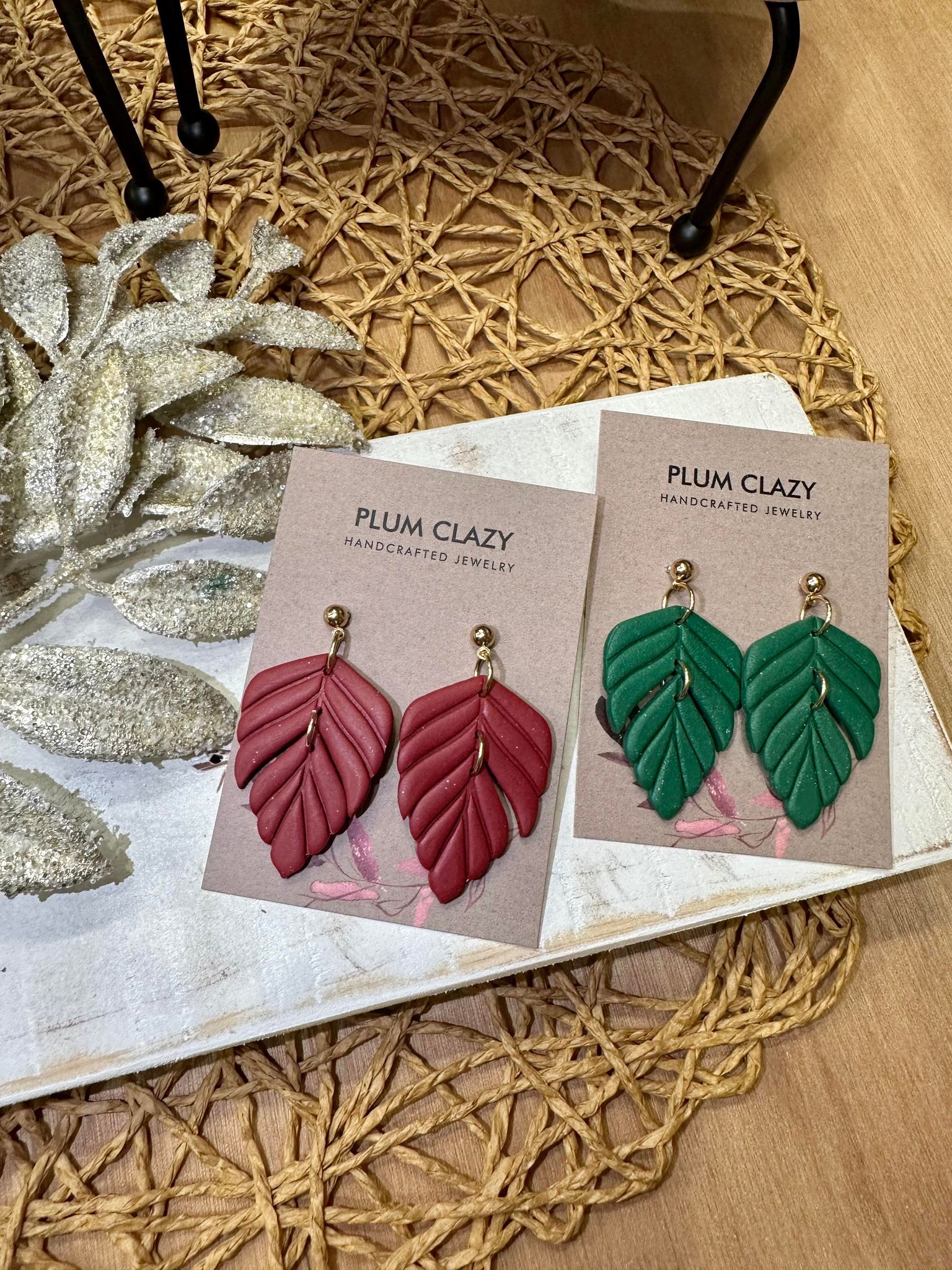Christmas Feather Dangles
