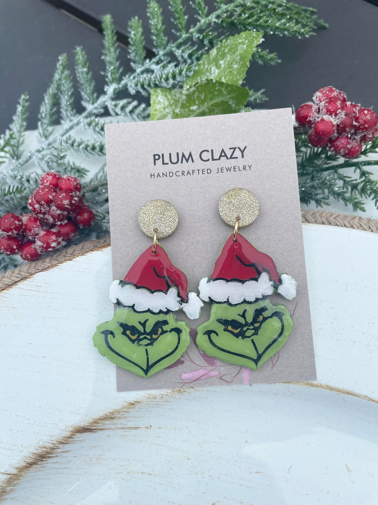 Grinch earrings