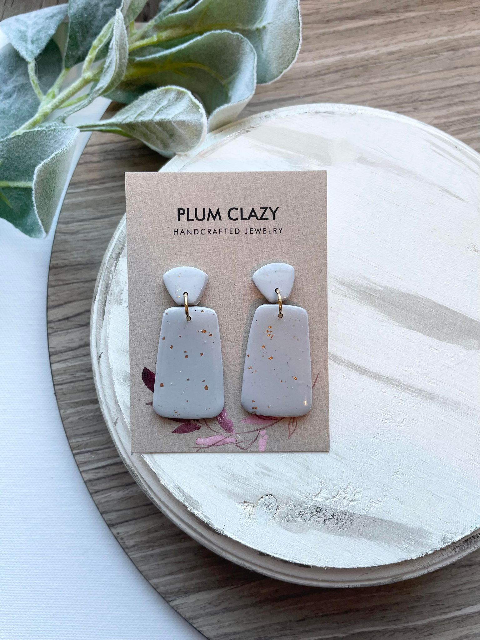 Gray and Gold Dangle