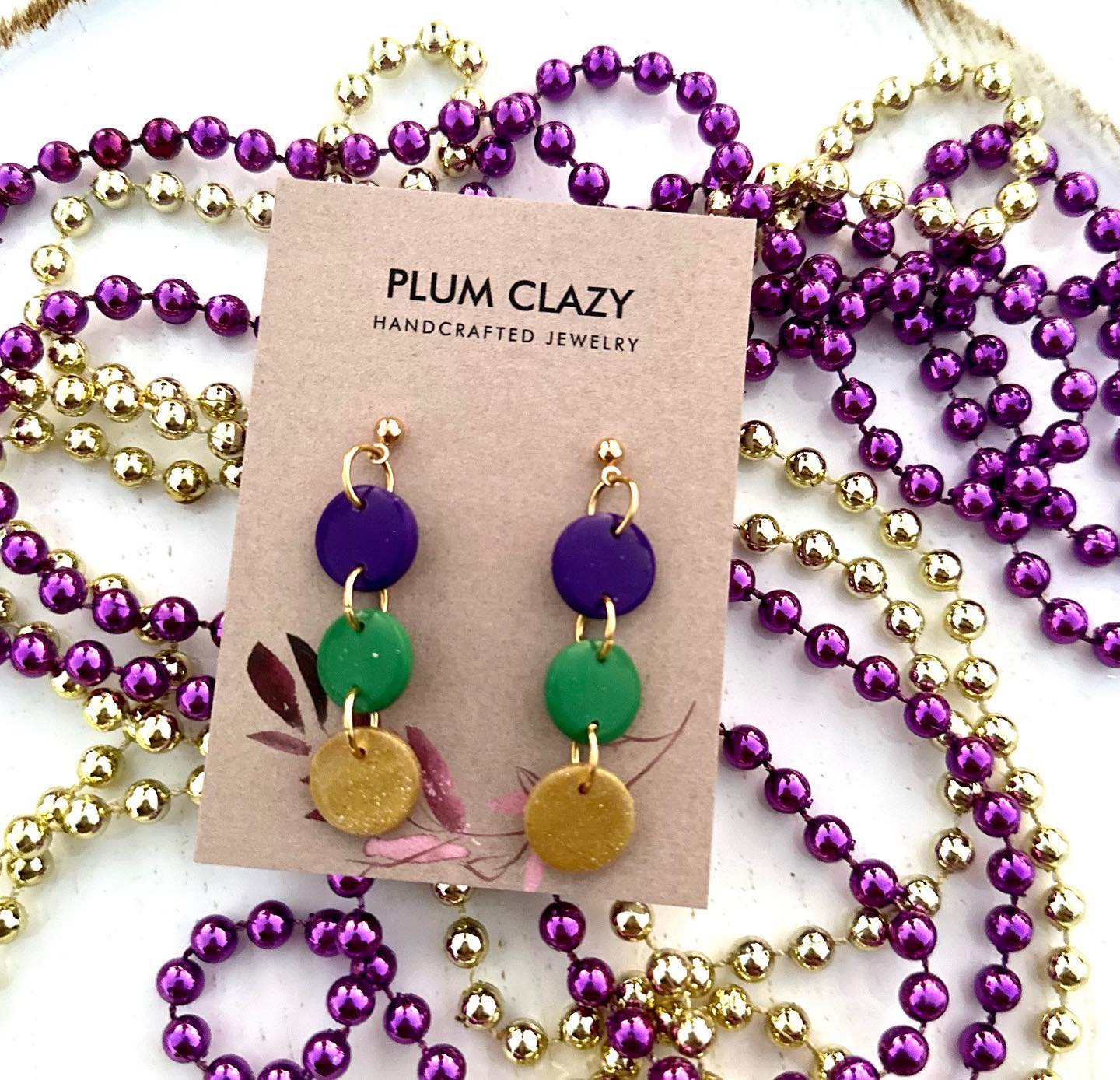 Simple Mardi Gras Dangle