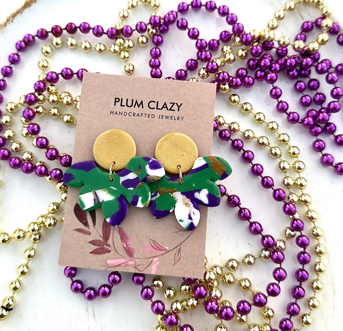 Statement Mardi Gras Dangle