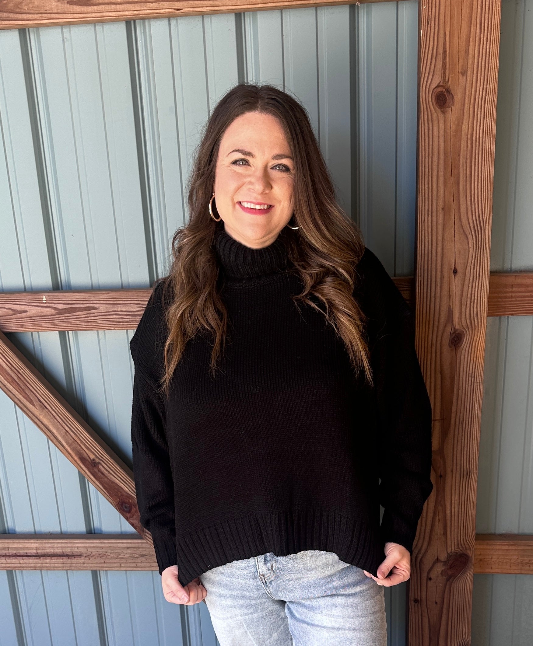 Solid Oversized Turtleneck