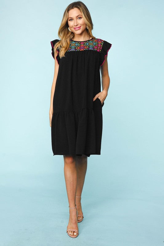 Floral Eyelet Dress