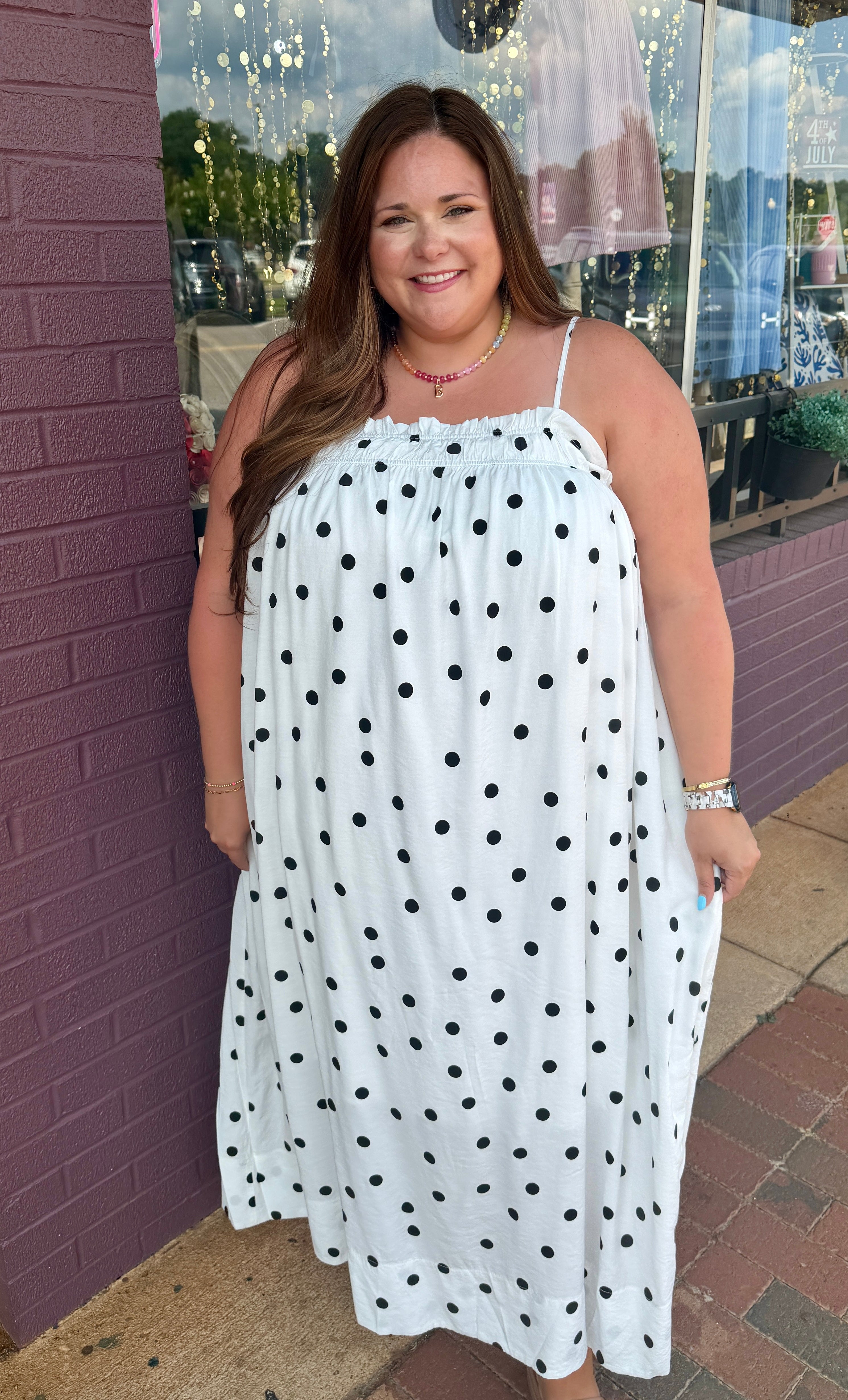Polka Dot Midi Dress