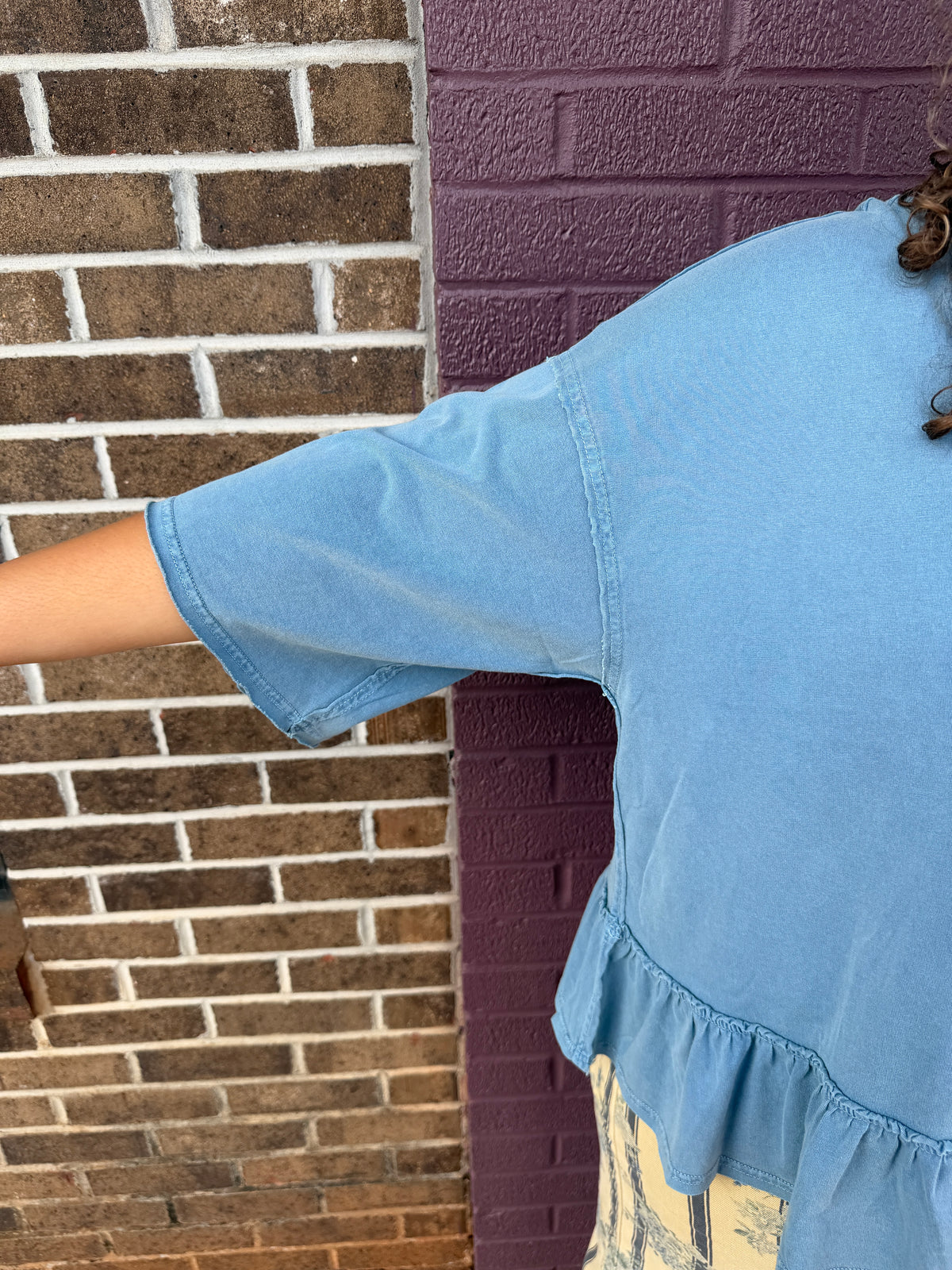 Ruffle Peplum Blouse