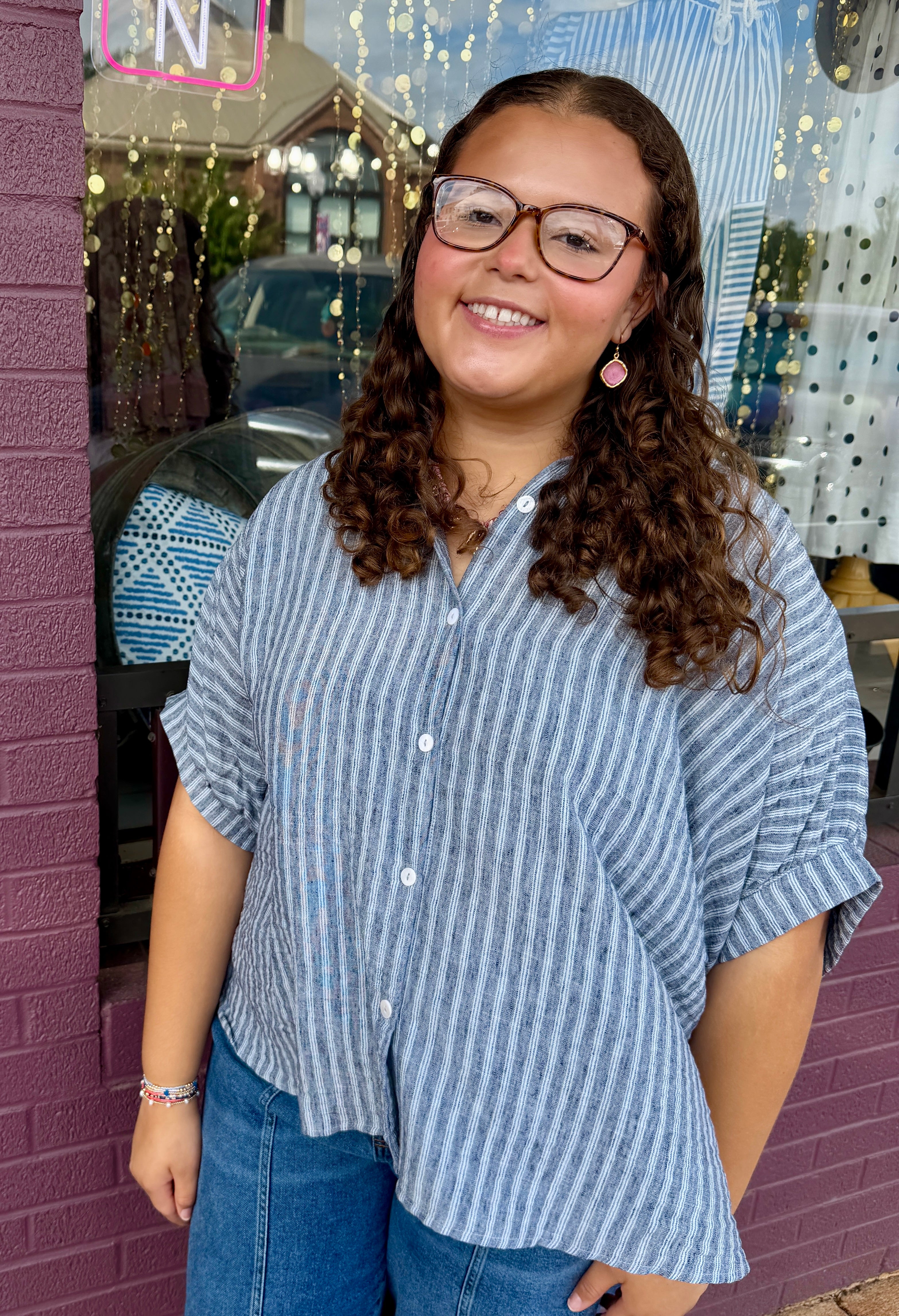 Striped Oversized Blouse