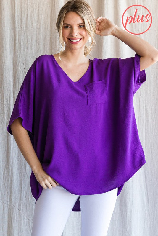 Solid Boxy Blouse