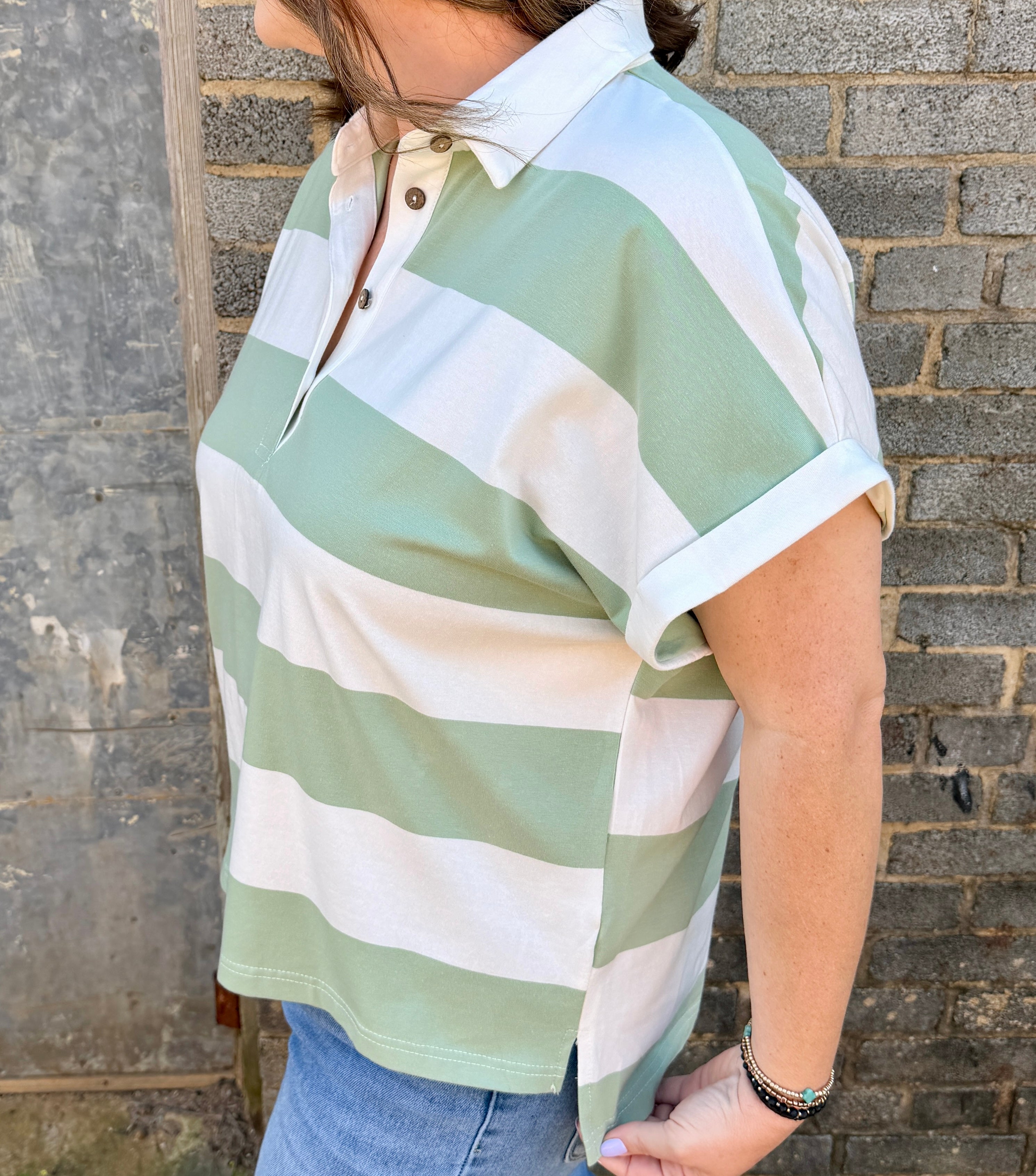 Wide Striped Blouse