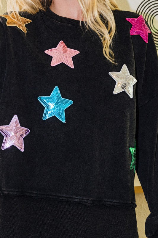 Star Washed Sweatshirt