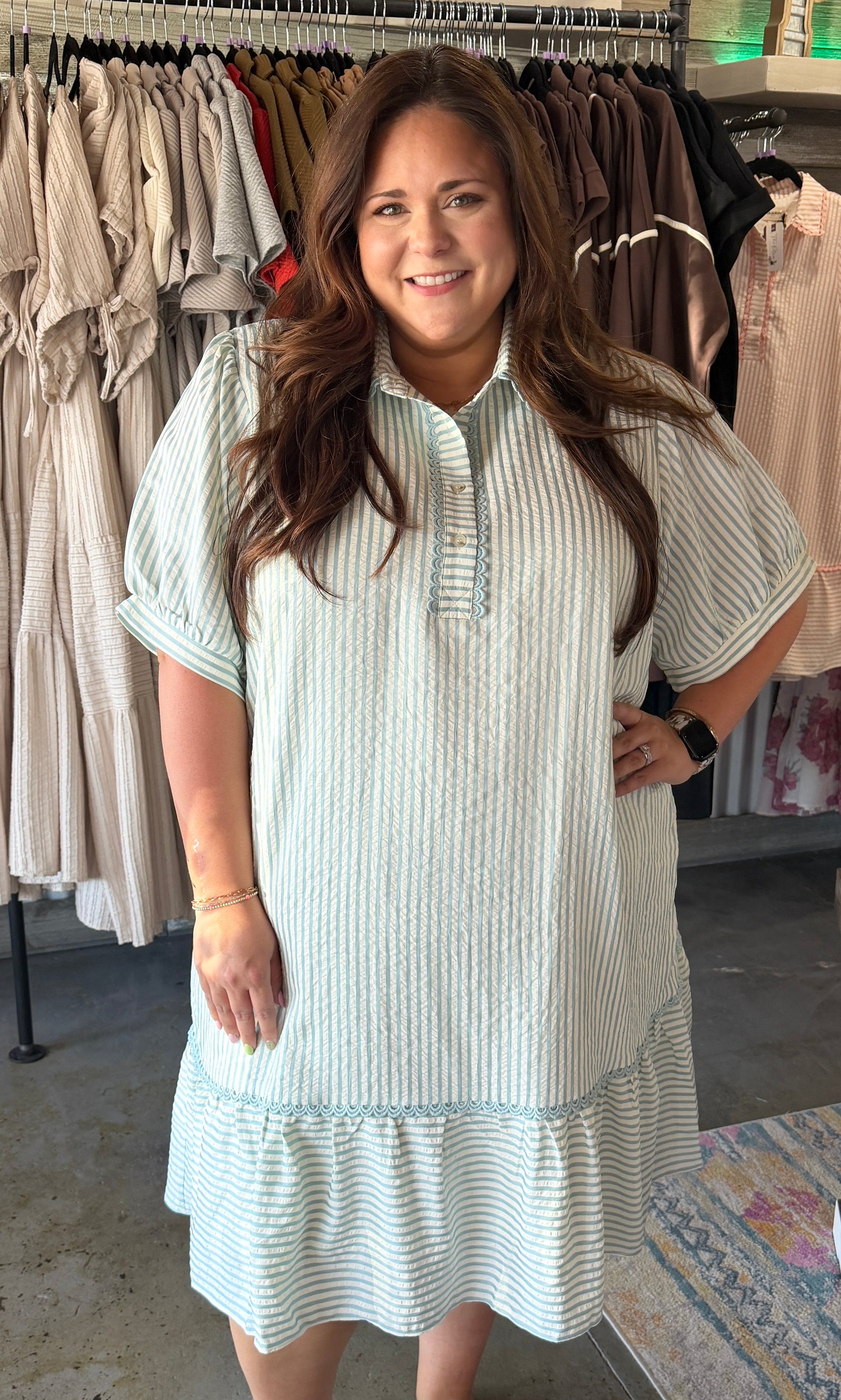 Striped Collar Dress