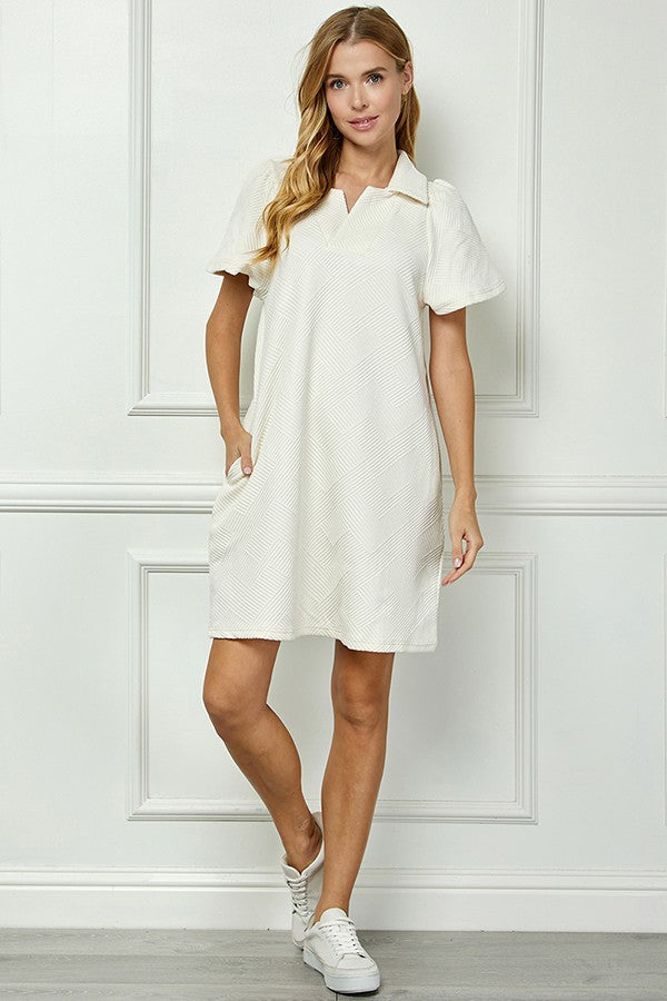 Textured Collared Dress