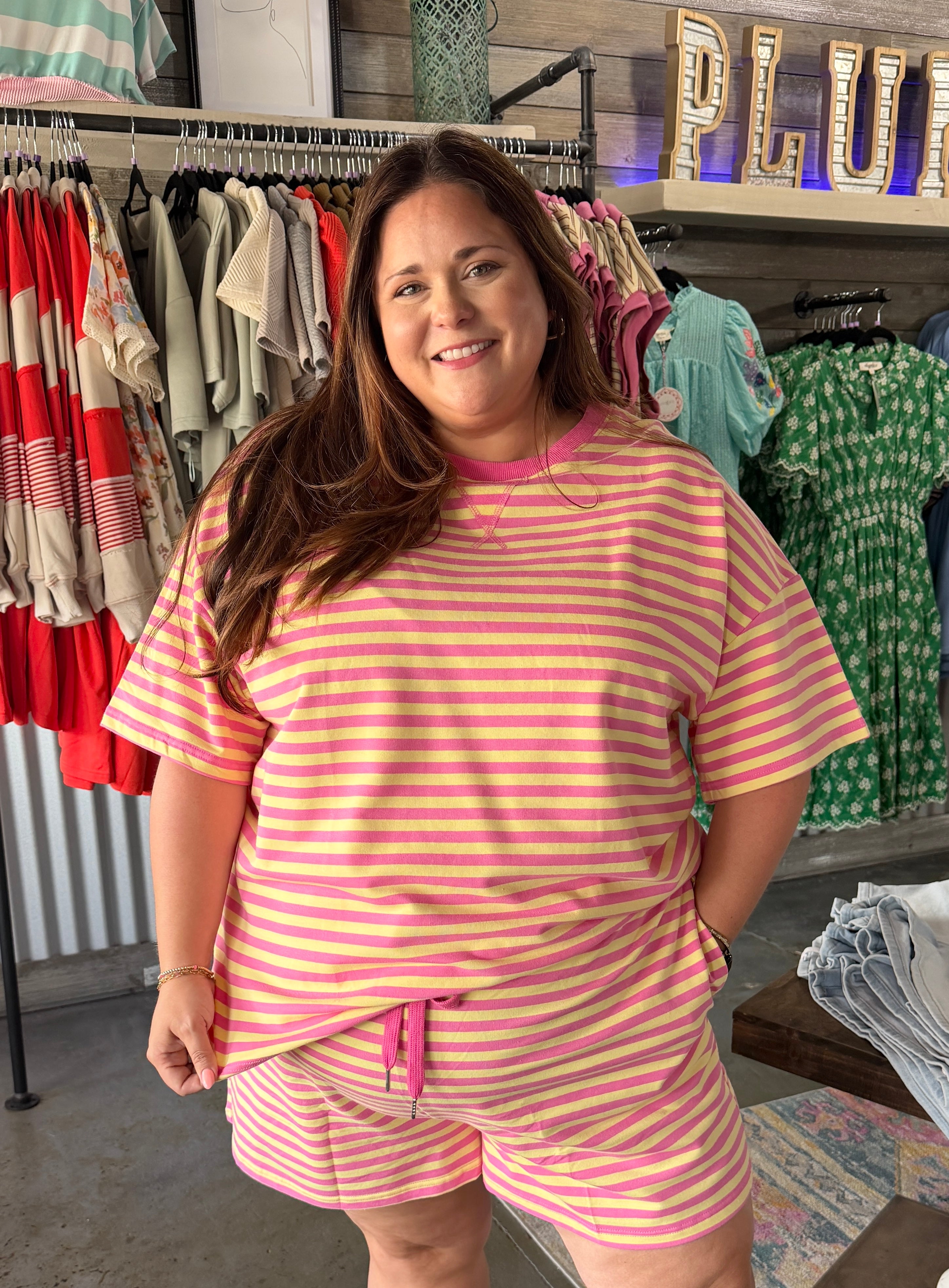 Striped Short Set