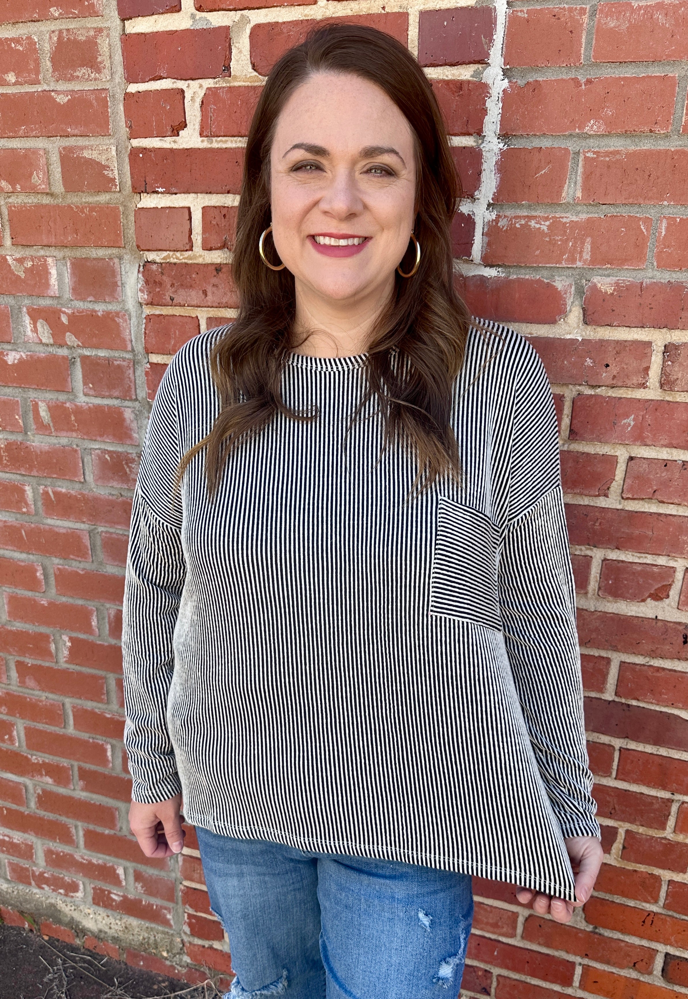 Long Sleeve Ribbed Tee