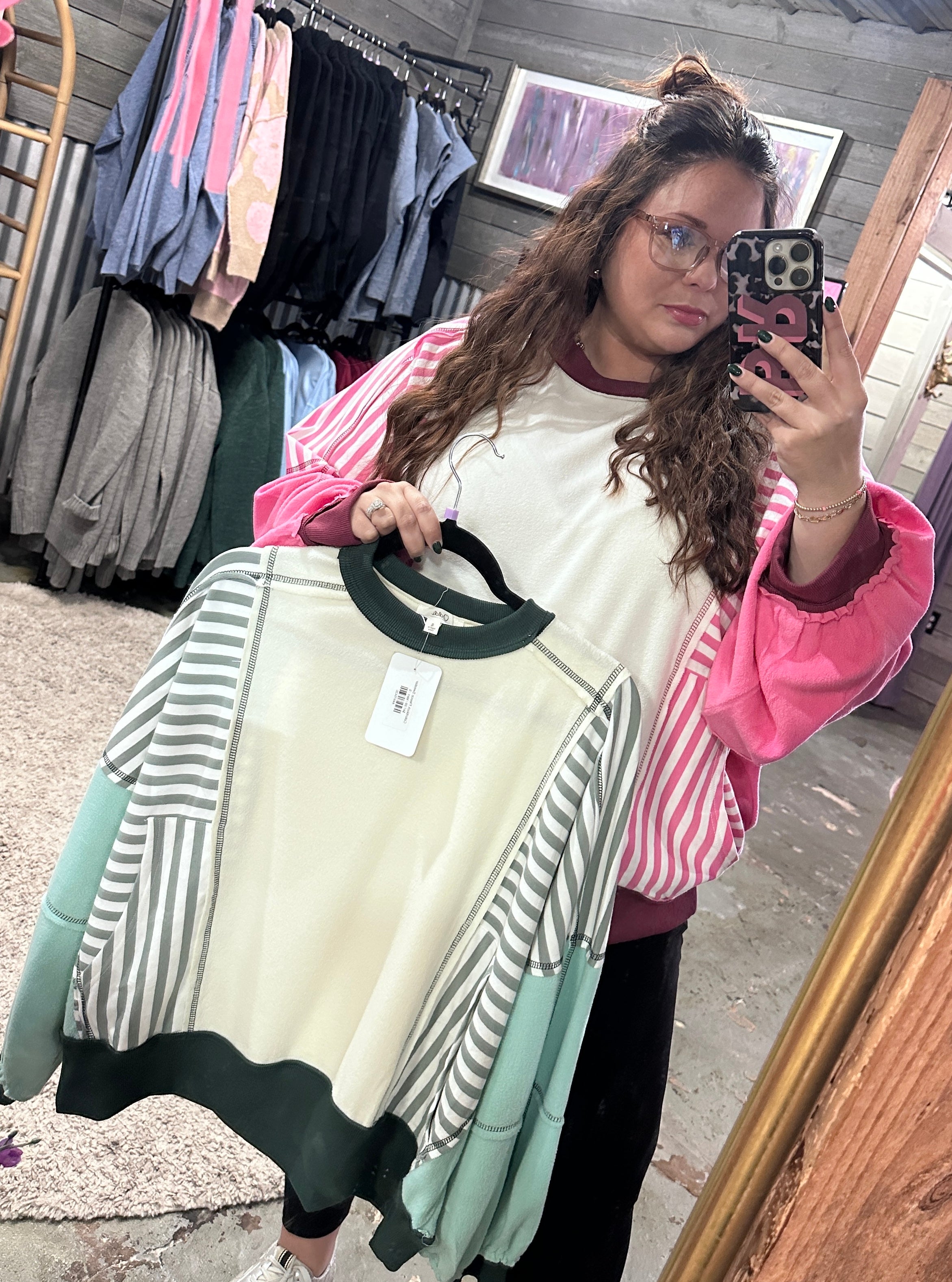 Colorblock Fleece Sweater