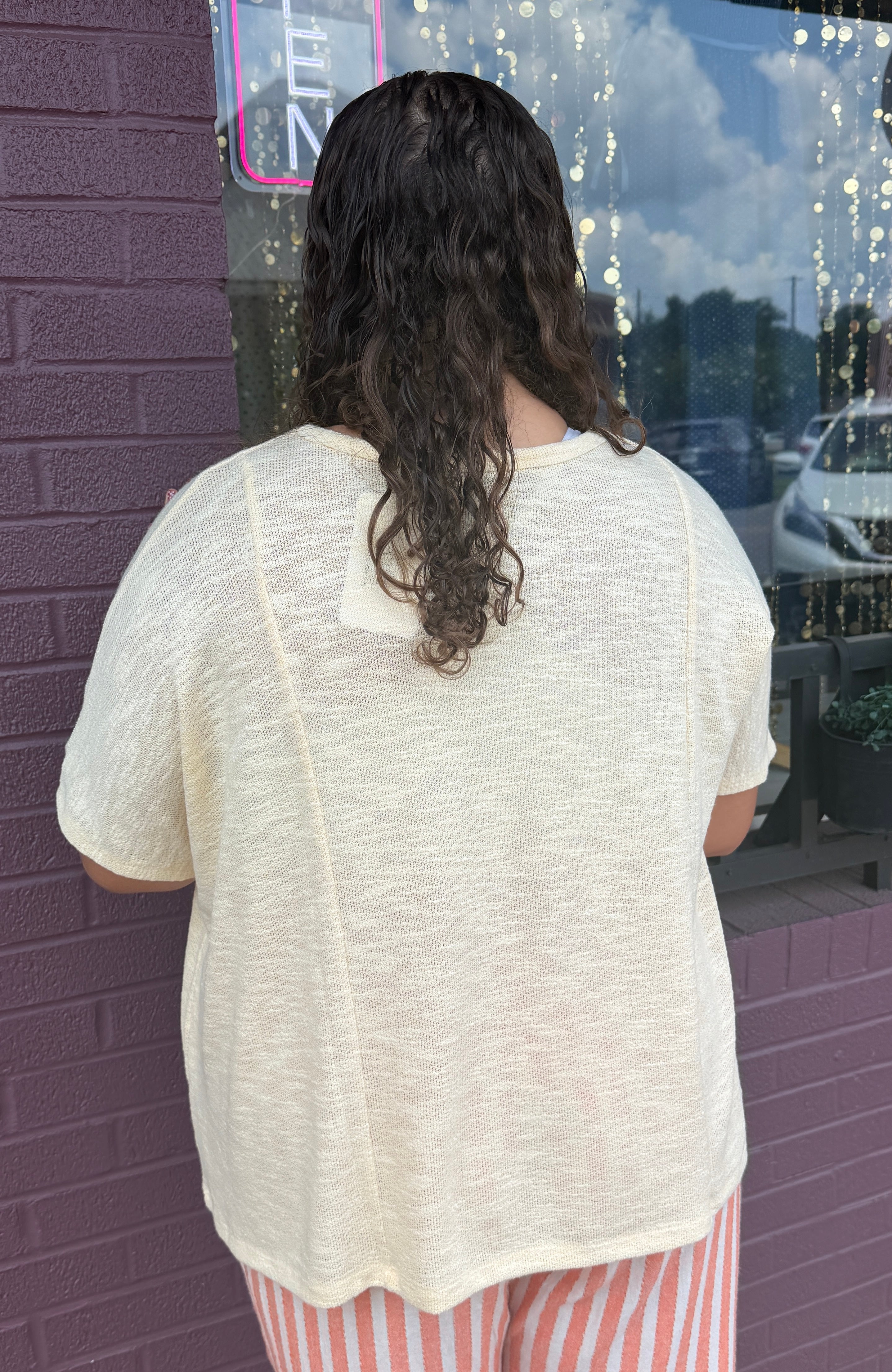 Oversized Knit Blouse