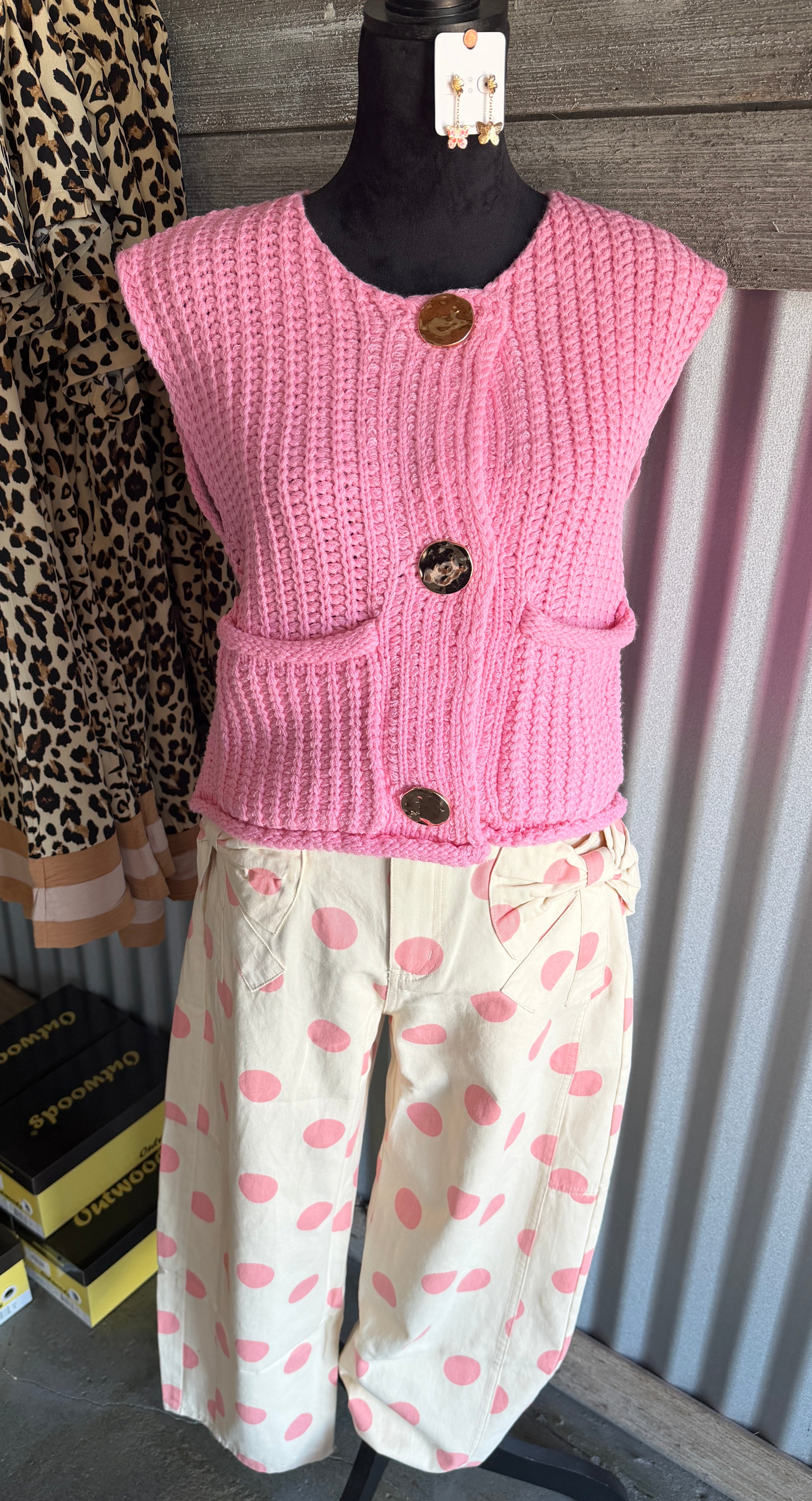 Polka Dot Barrel Pants