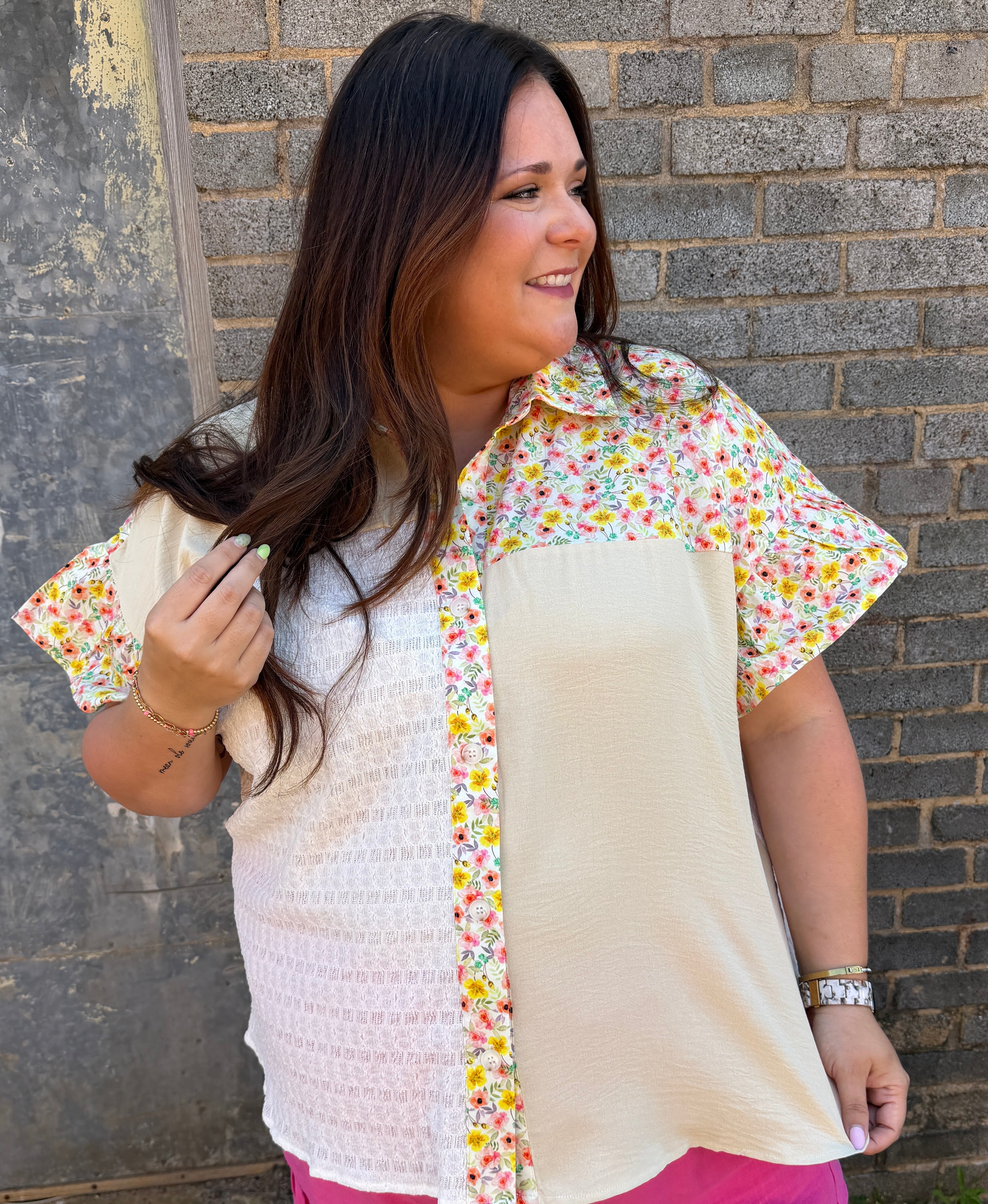 Floral Button Down Blouse