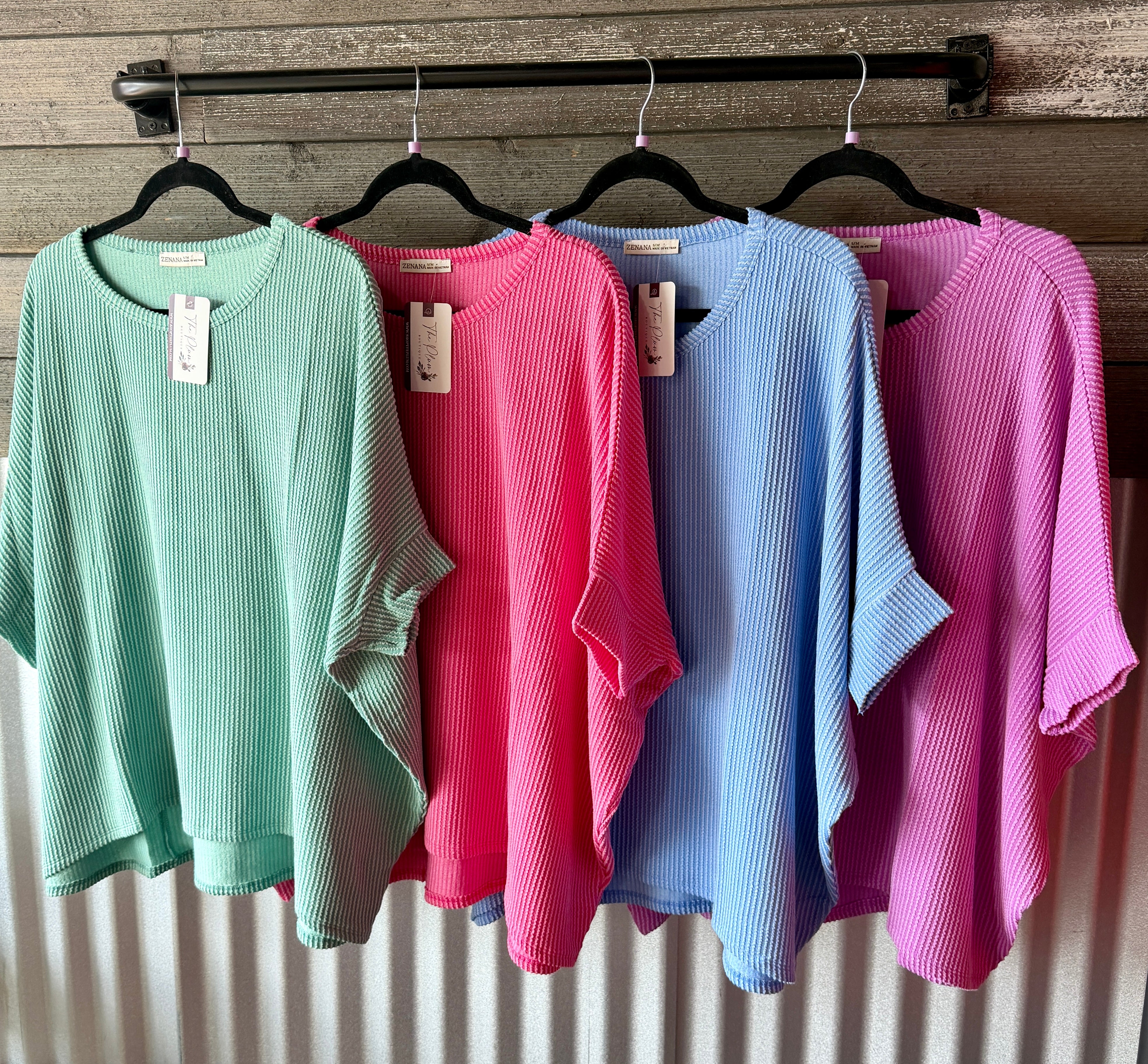 Oversized Ribbed Top