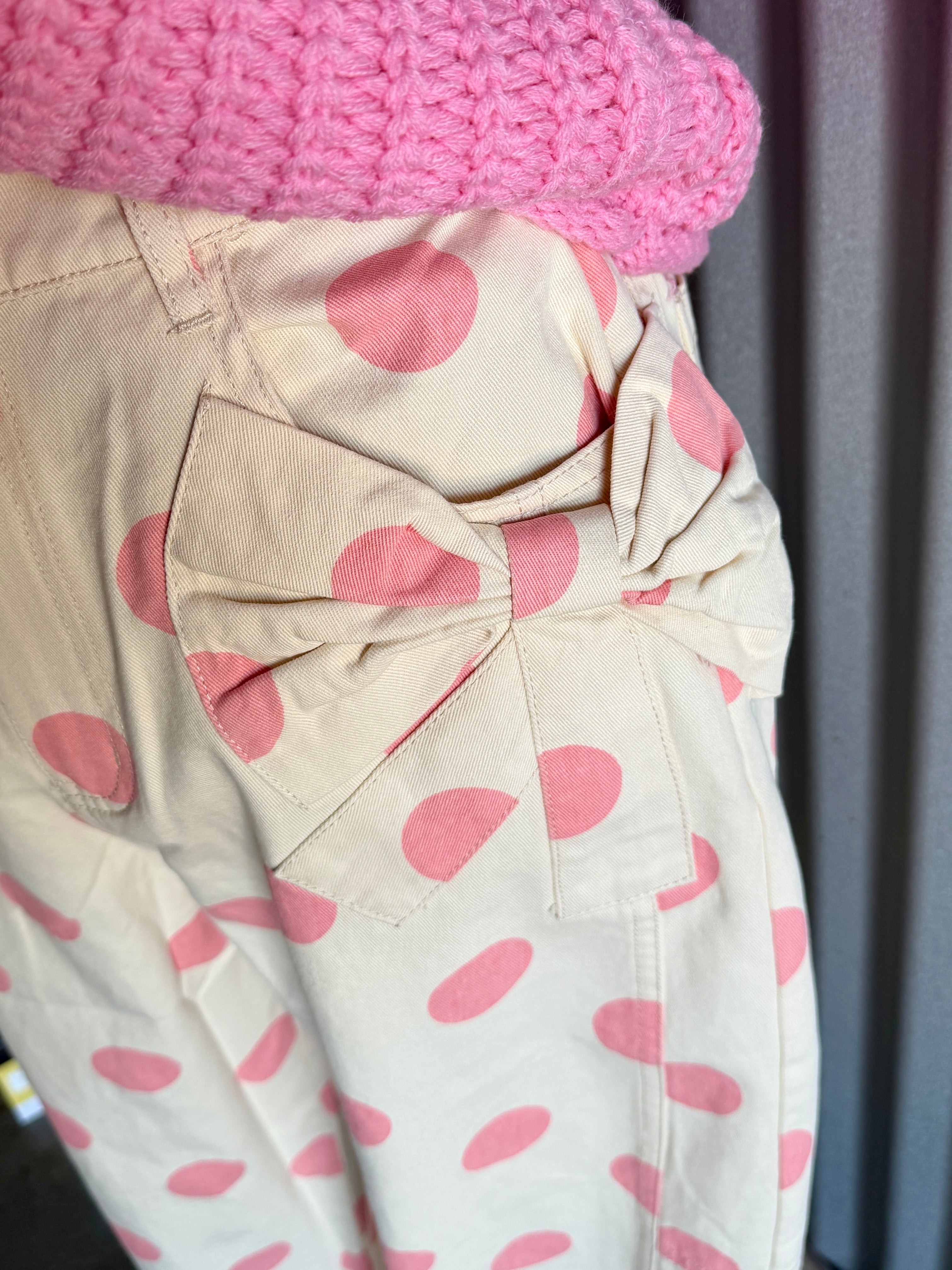 Polka Dot Barrel Pants