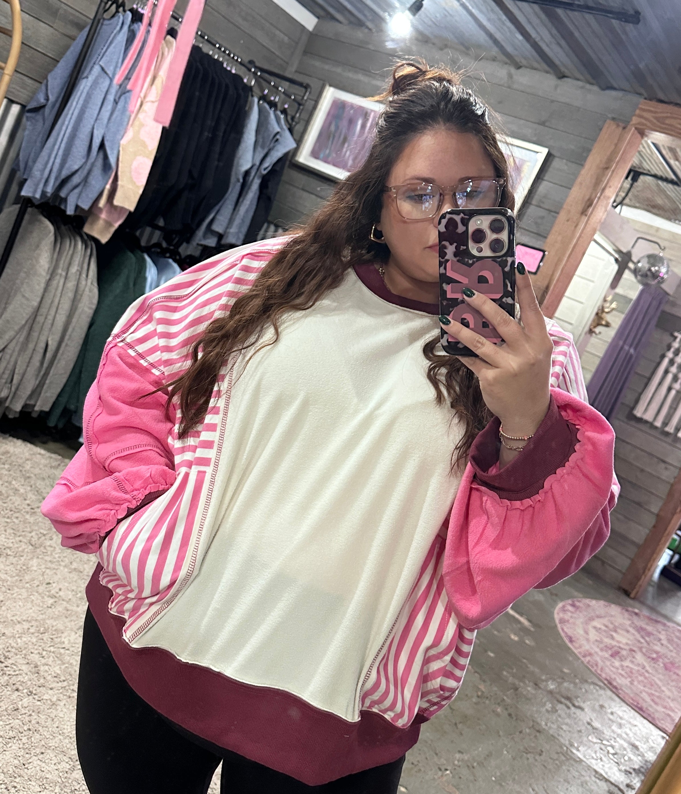 Colorblock Fleece Sweater