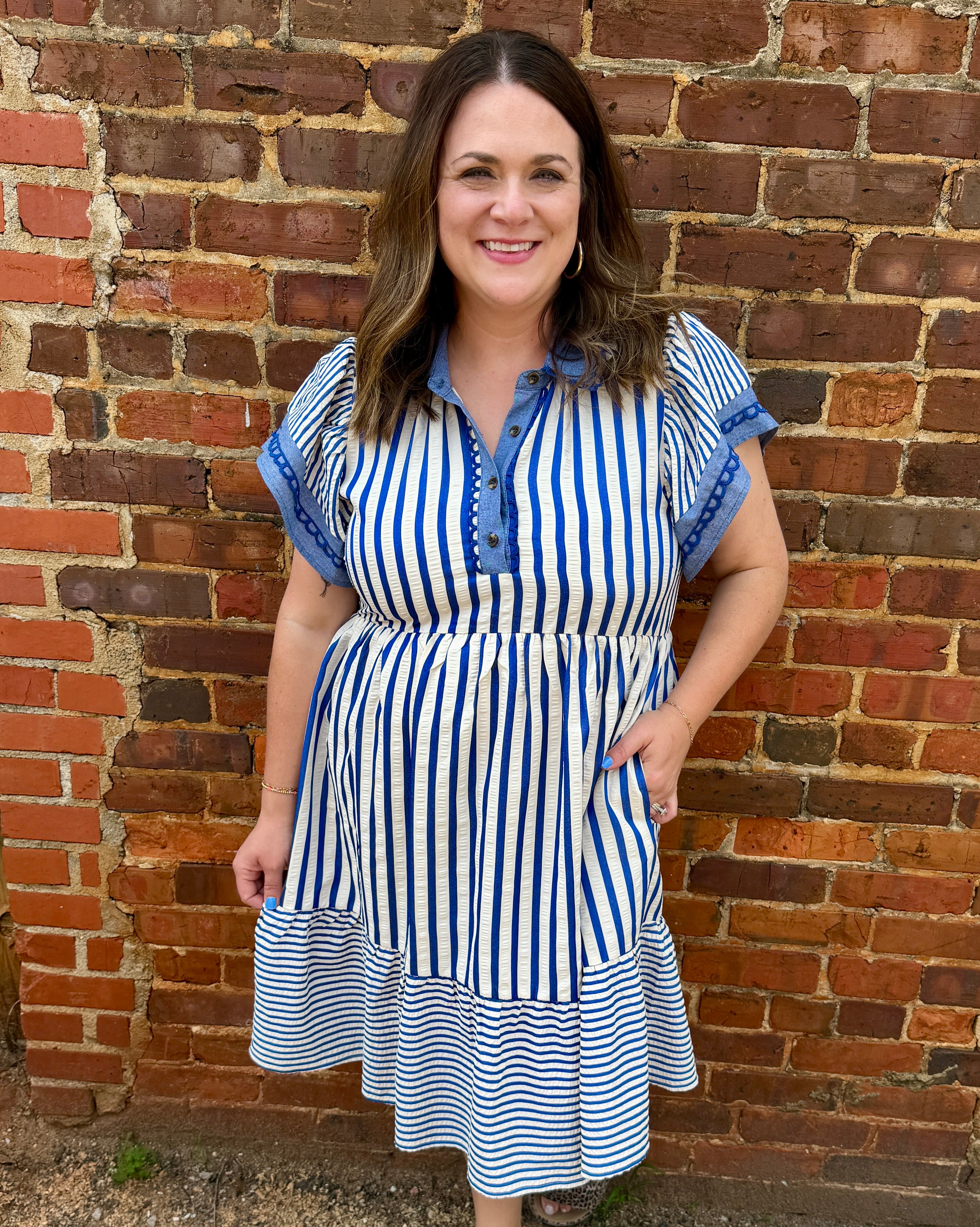 Striped Babydoll Dress
