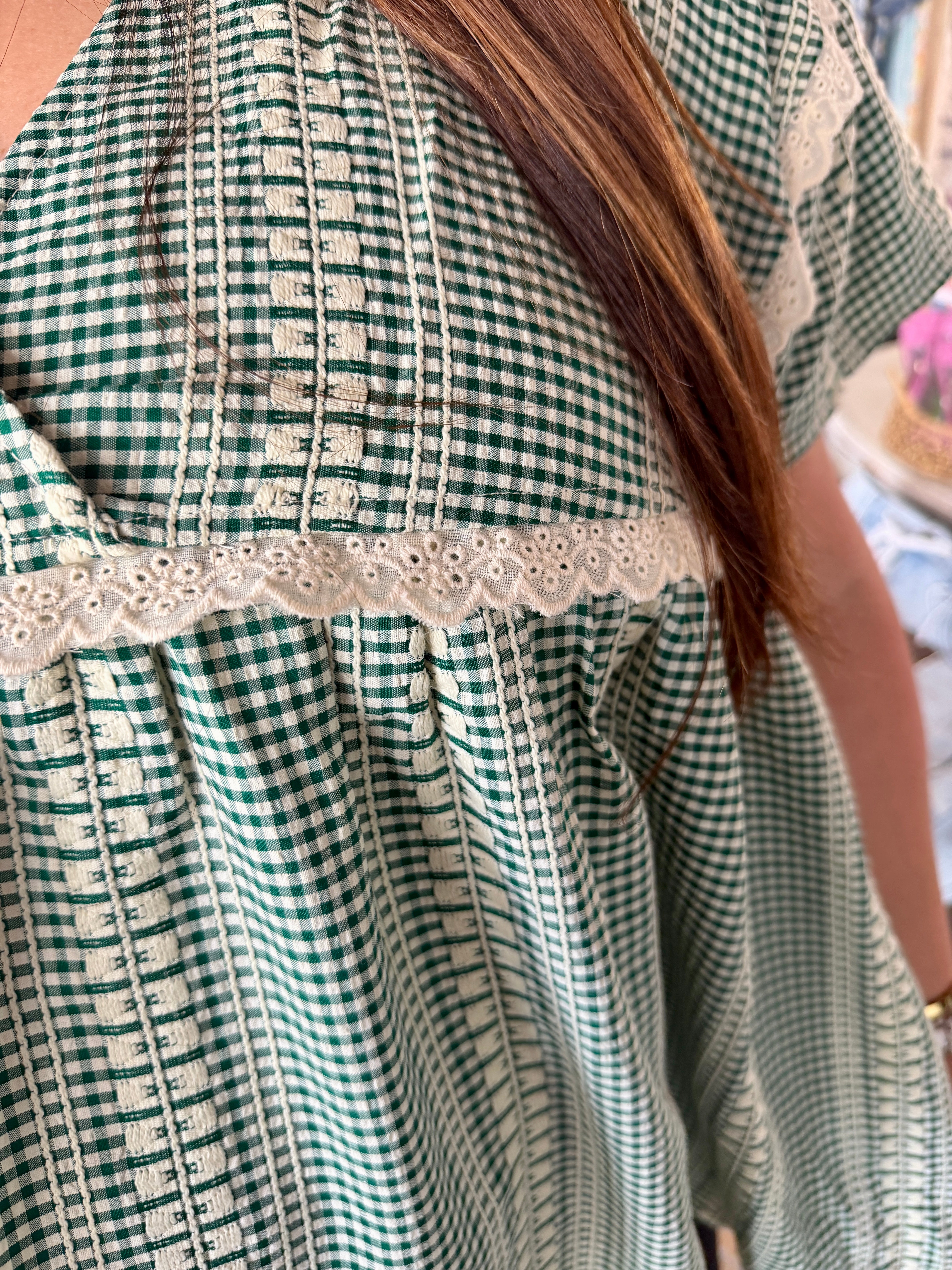 Gingham Oversized Blouse