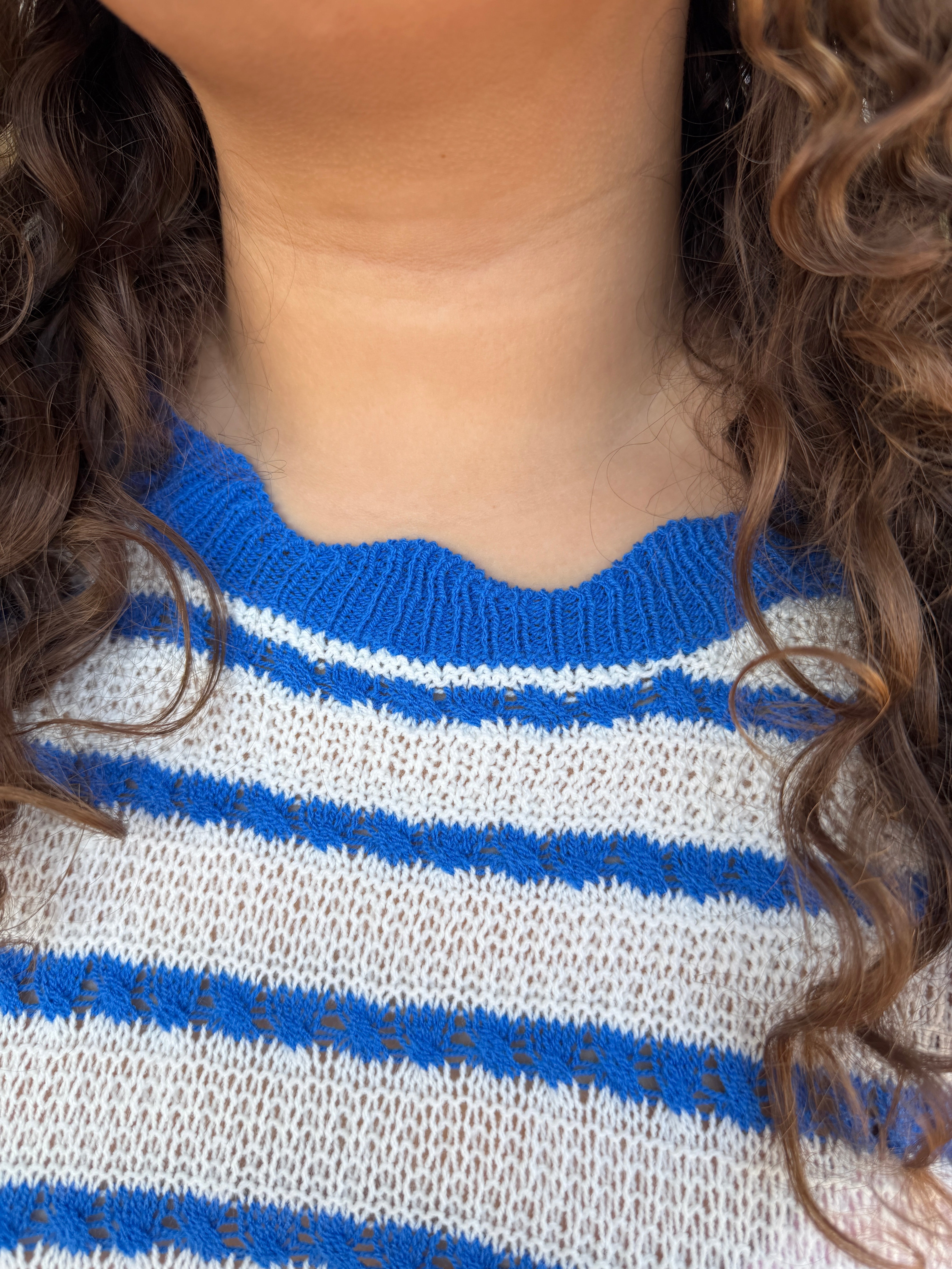 Striped Crochet Blouse