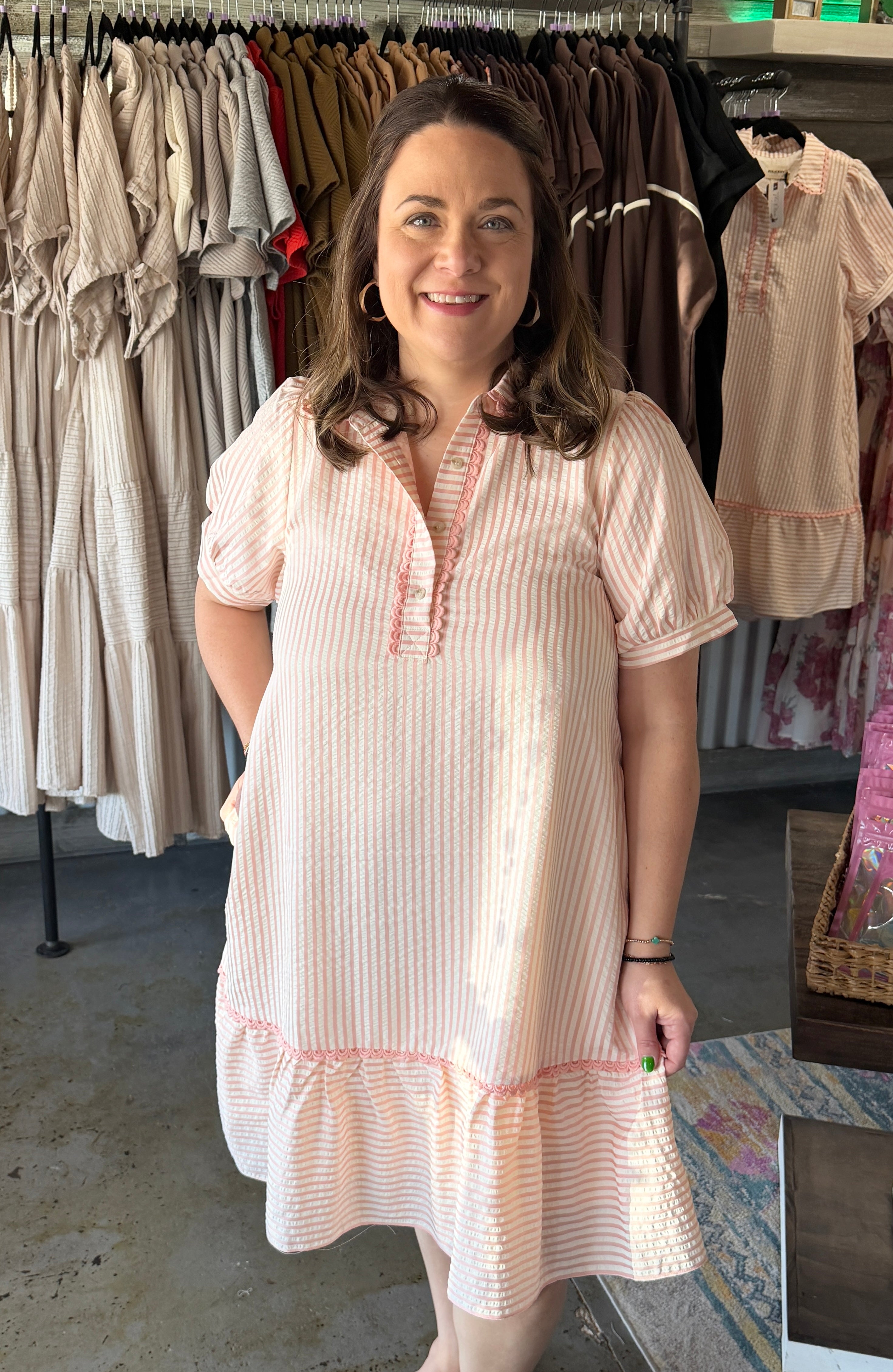 Striped Collar Dress