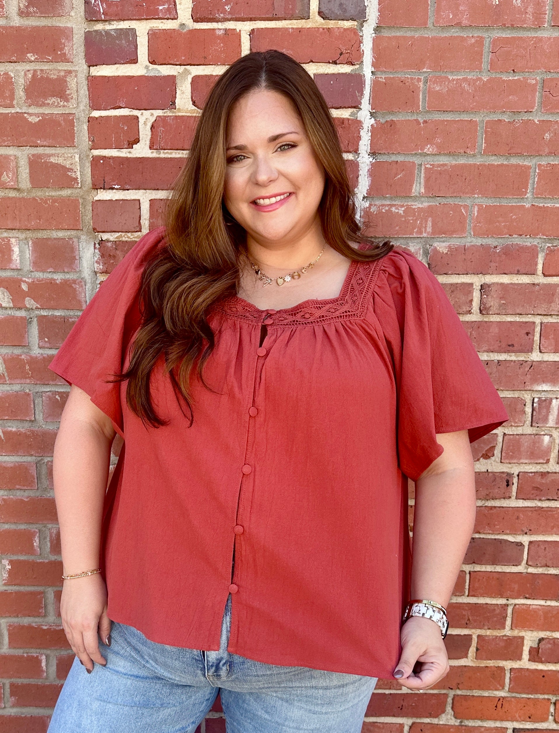 Solid Rust Blouse