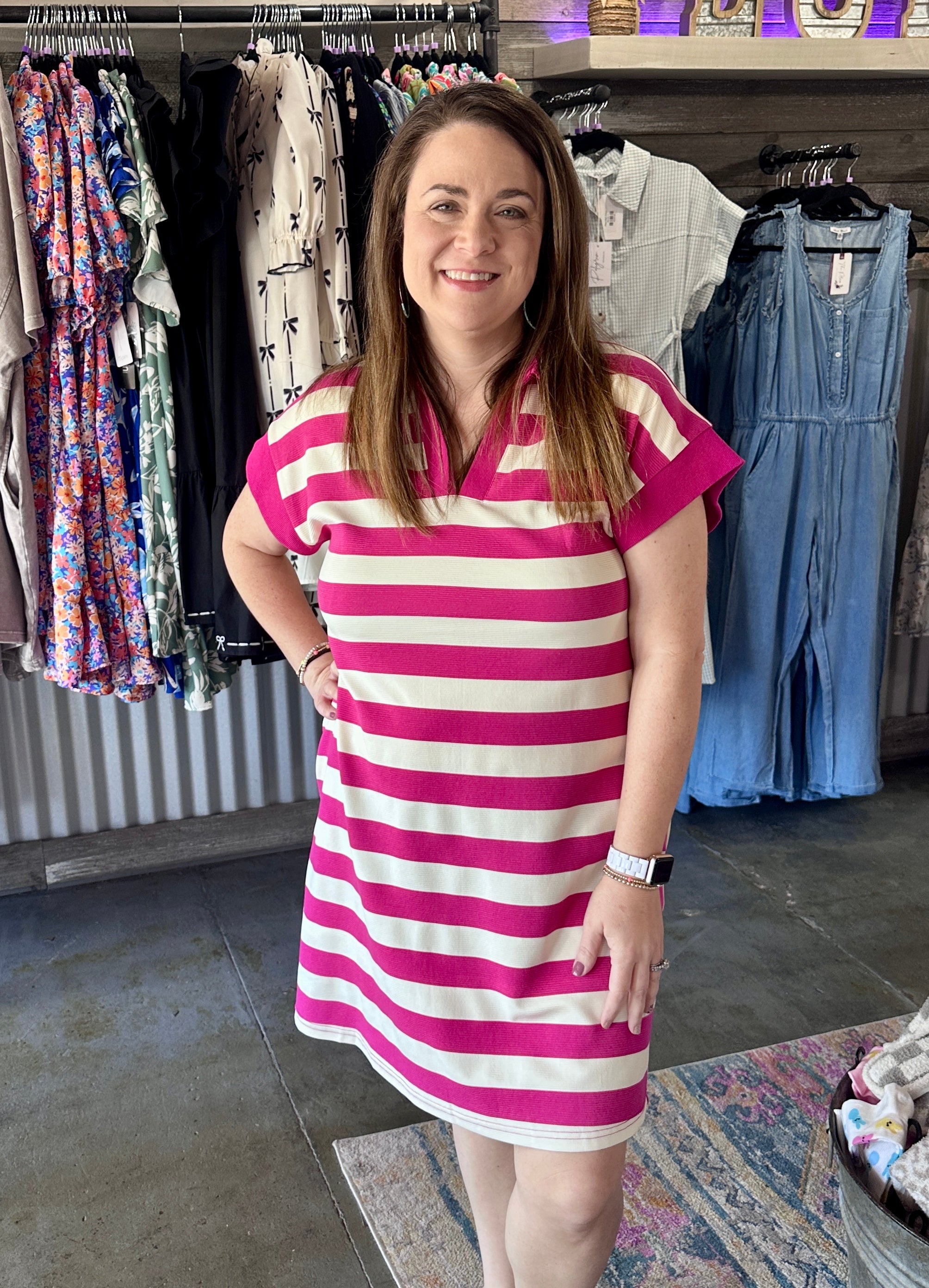 Striped Shift Dress