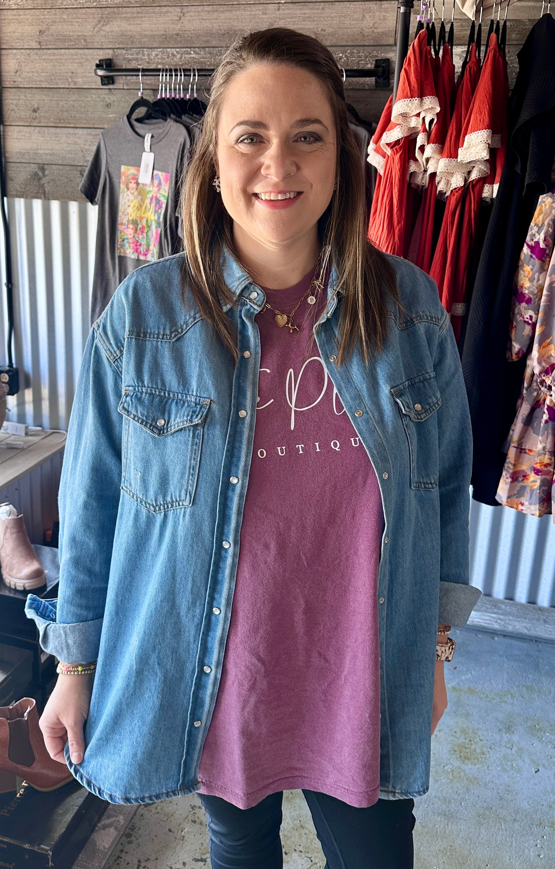 Denim Button Down Shirt
