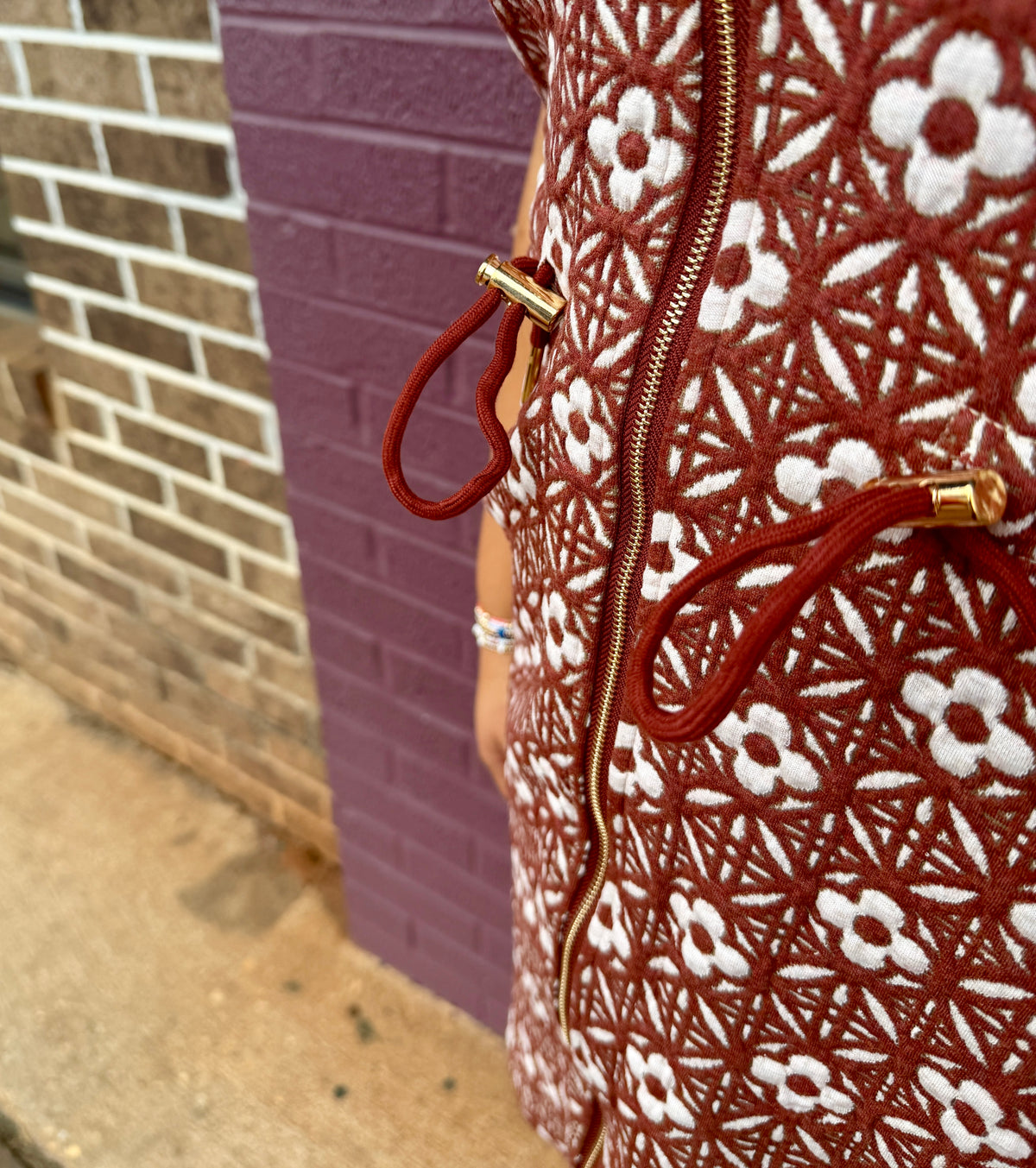 Rust Floral Dress