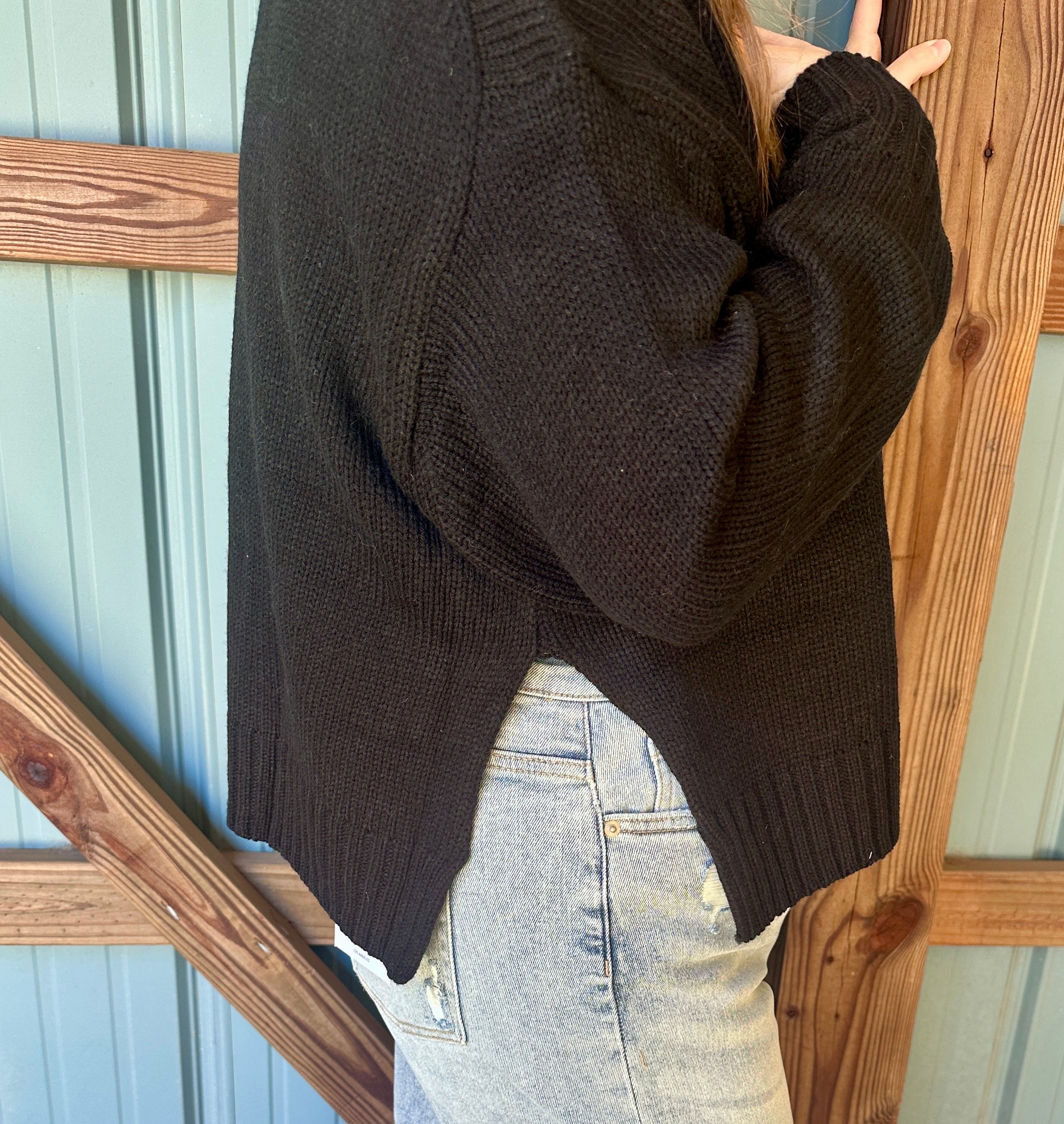 Solid Oversized Turtleneck