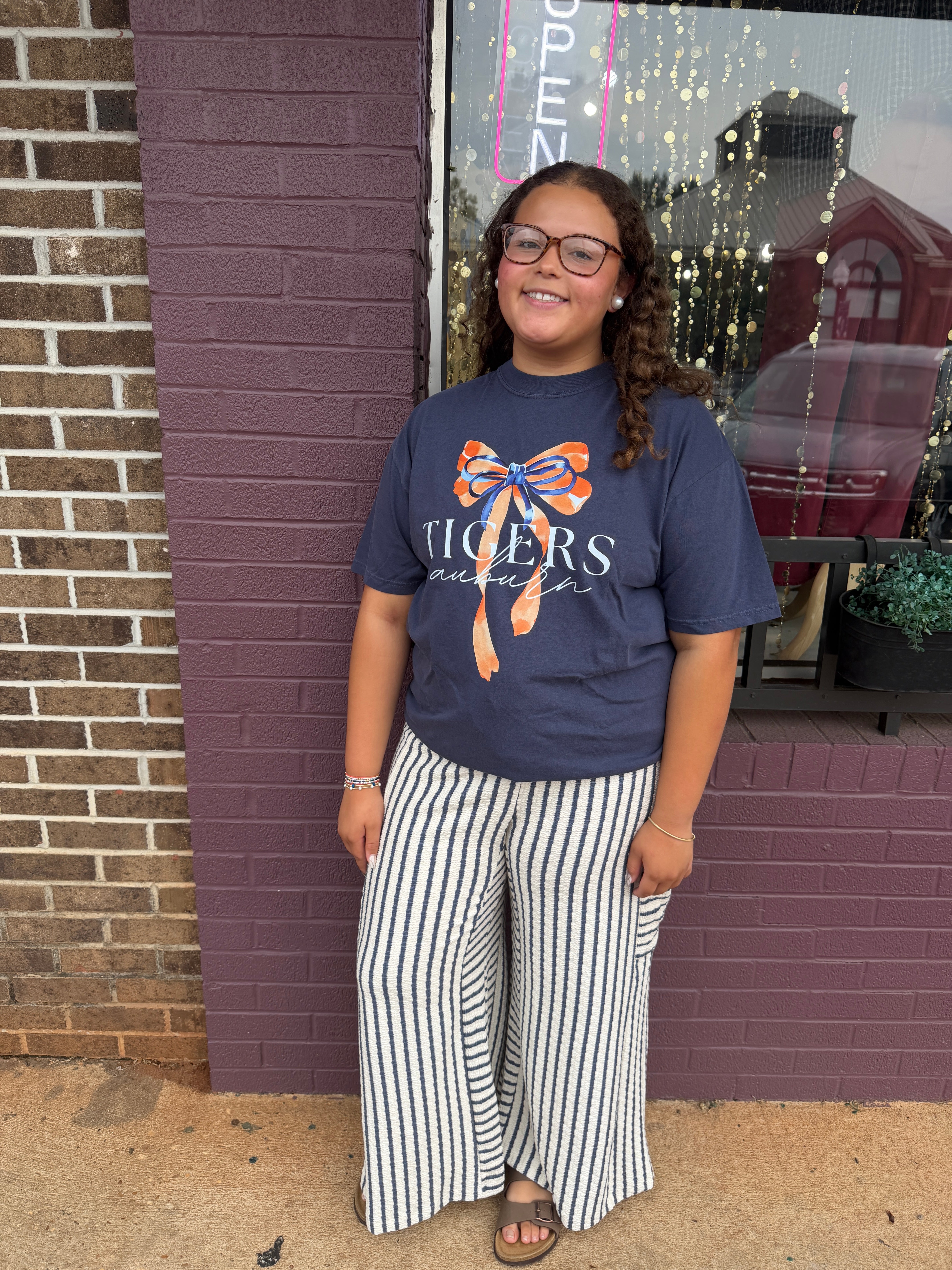 Stripe Wide Leg Pants