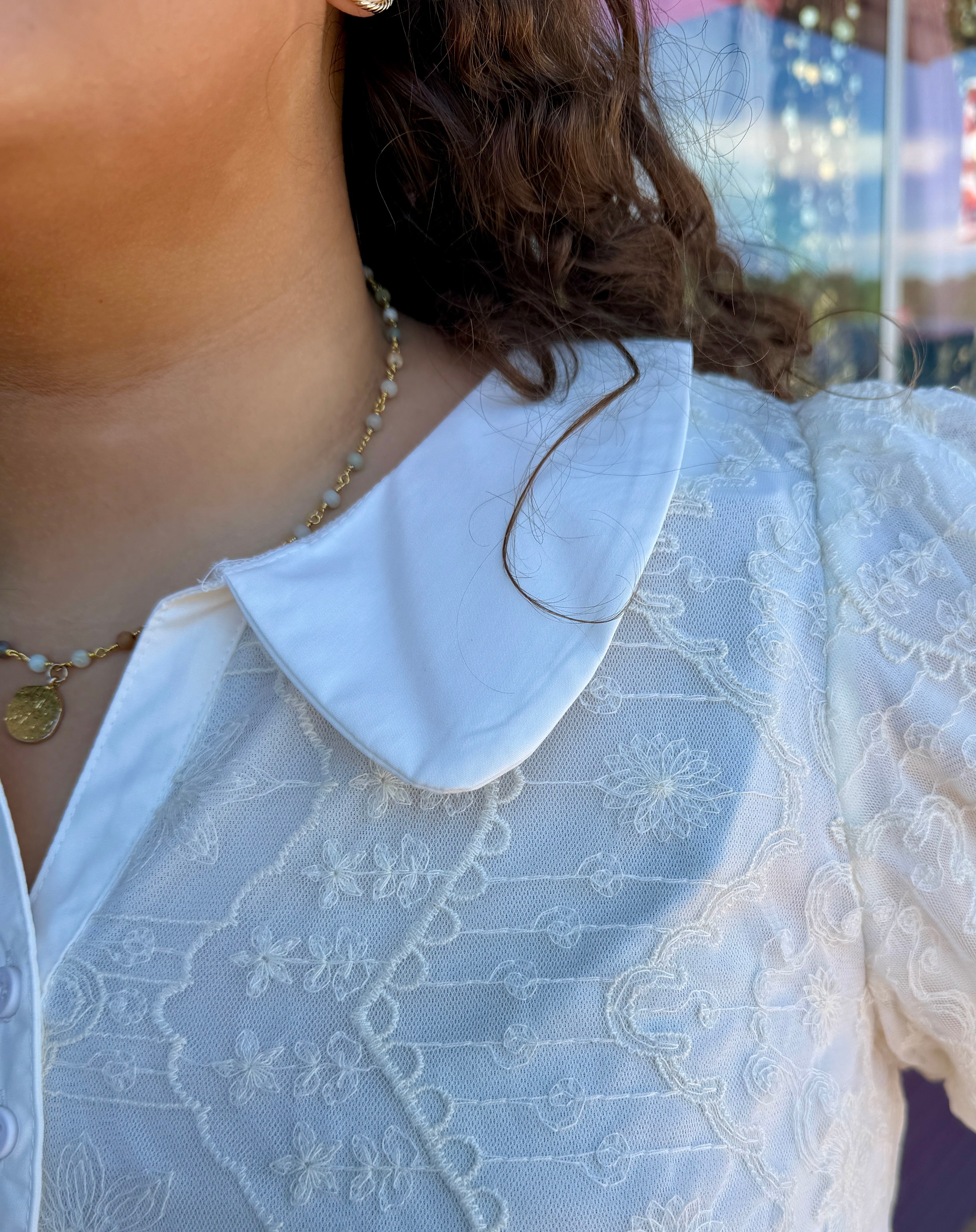 Embroidered Lace Blouse
