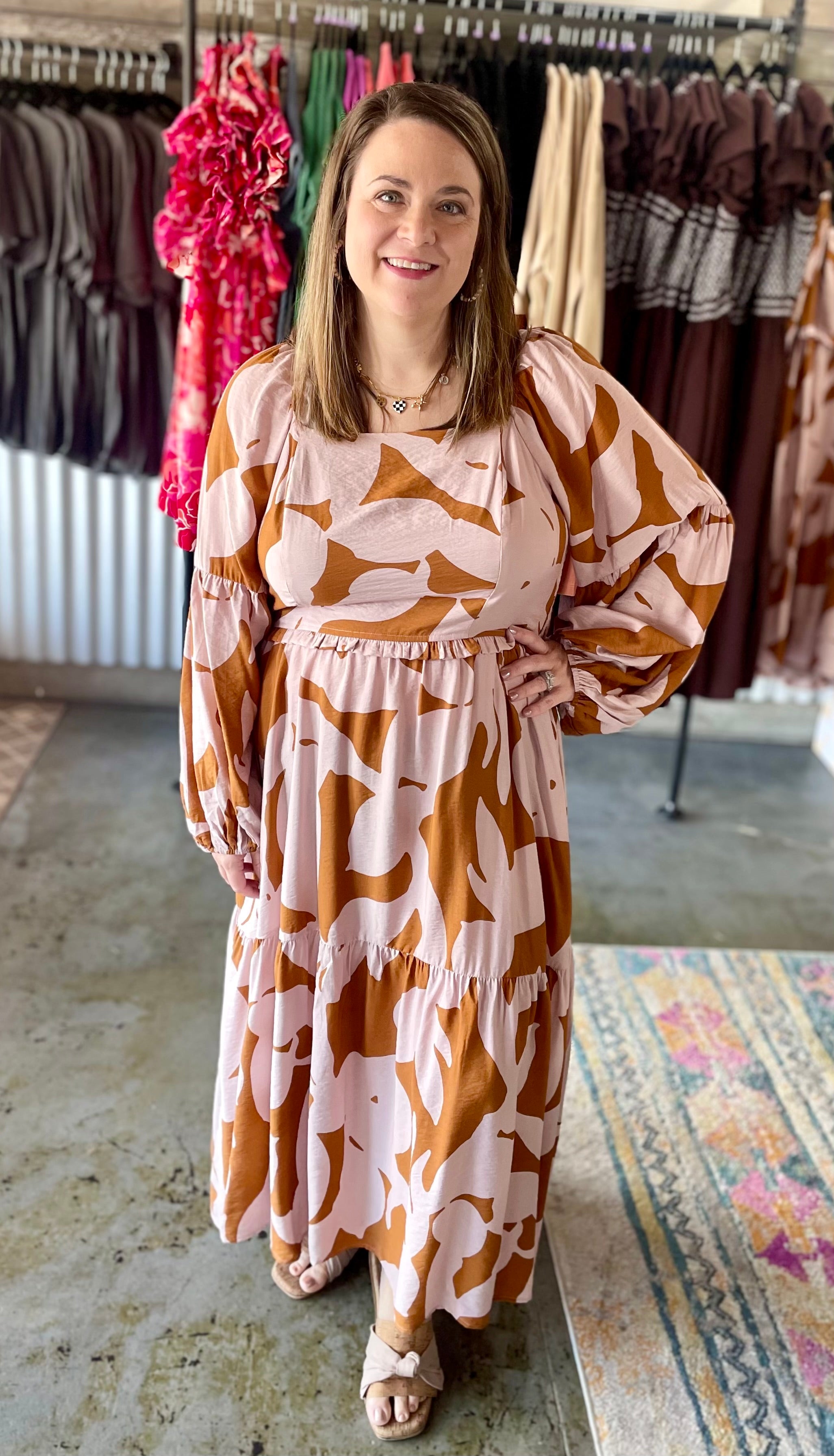 Pink Midi Dress