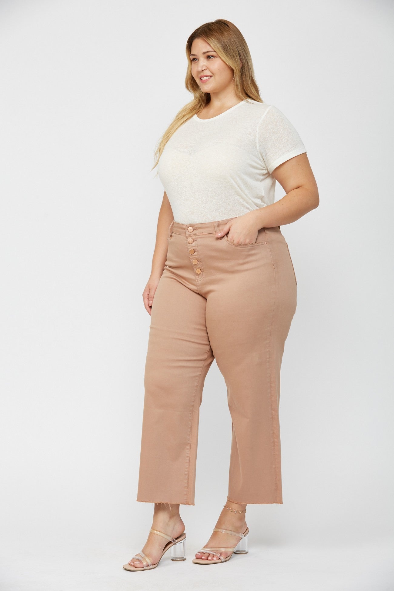 Mica Blush Cropped Jeans