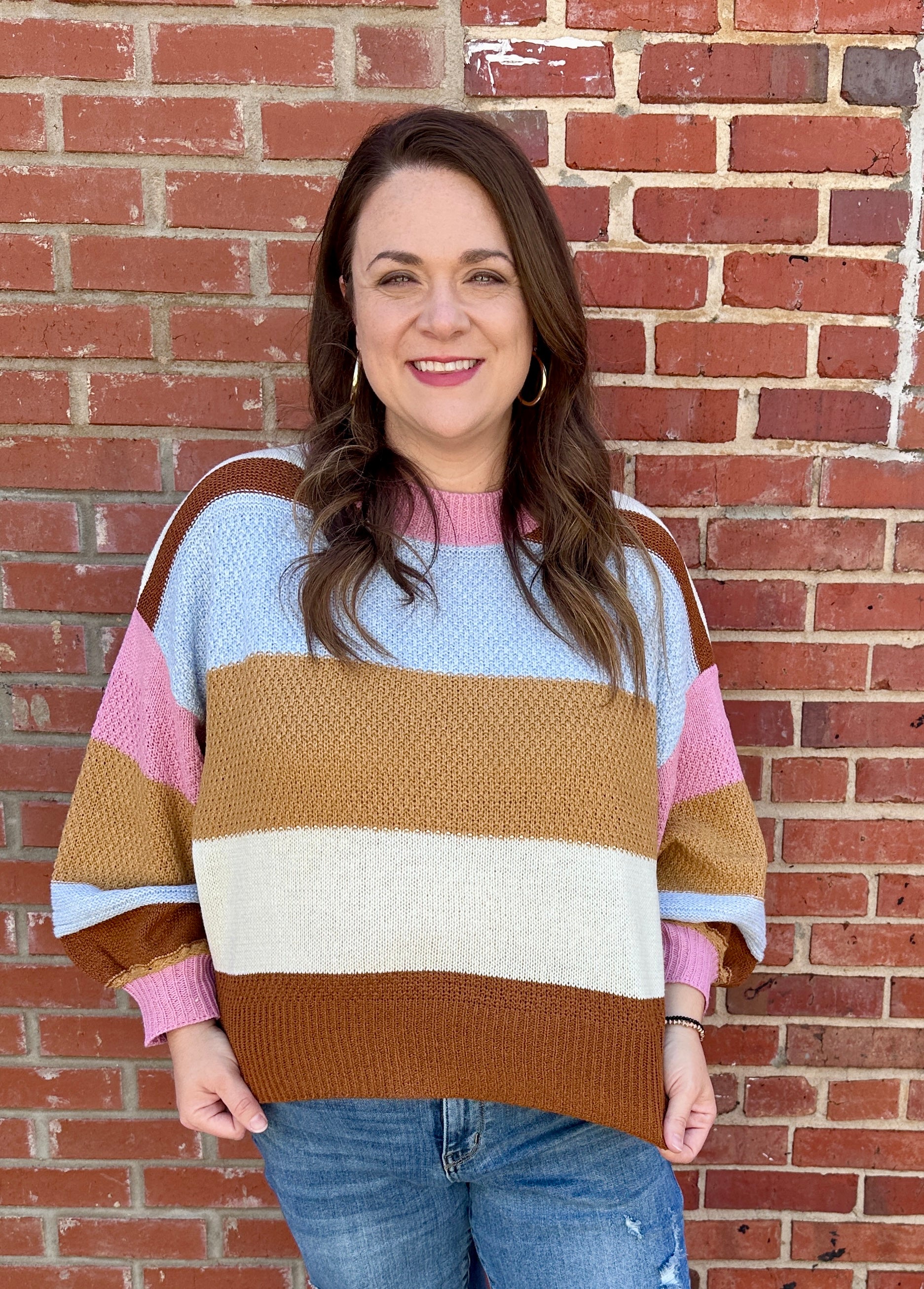 Wide Colorblock Sweater