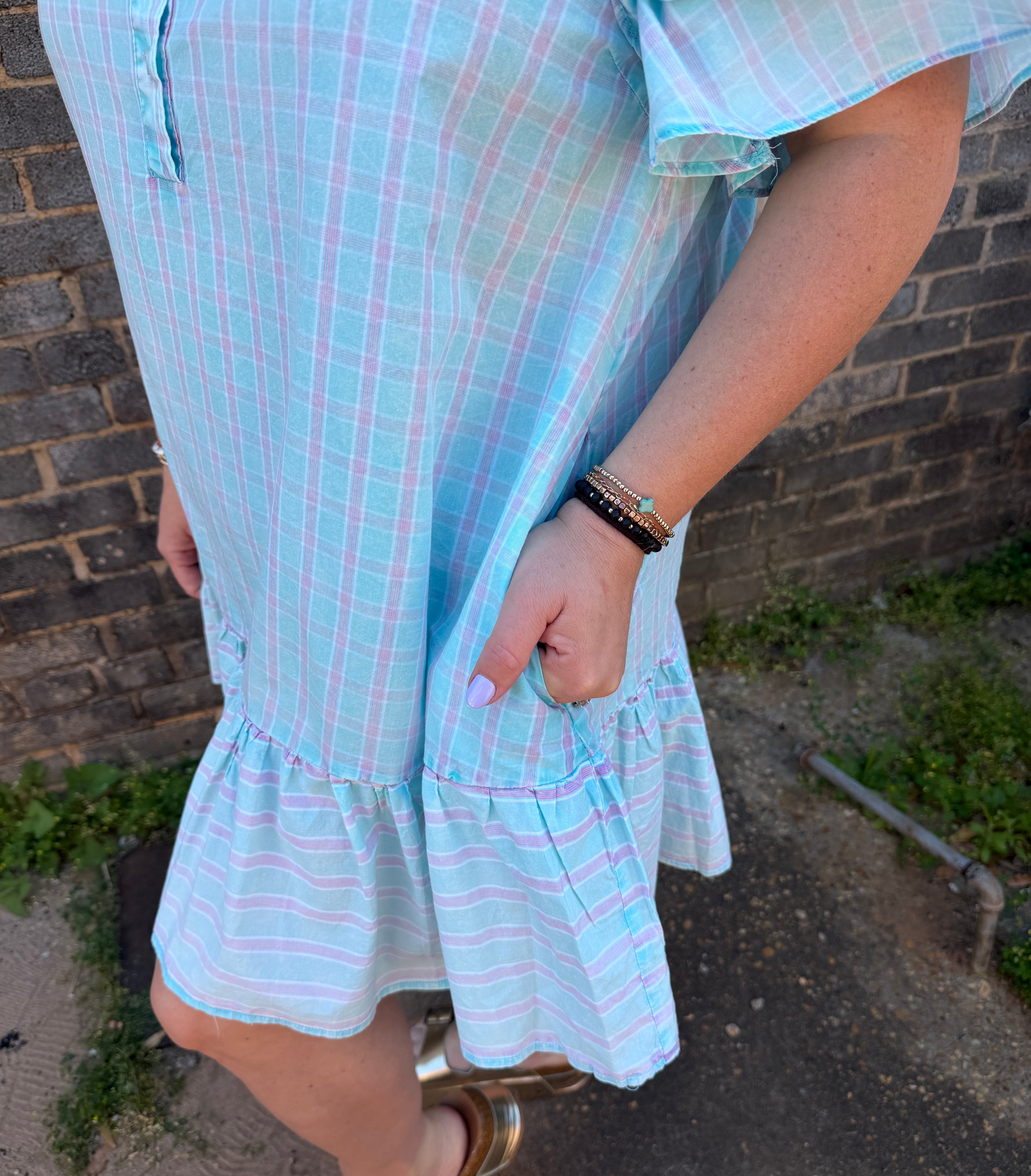 Striped Ruffle Dress