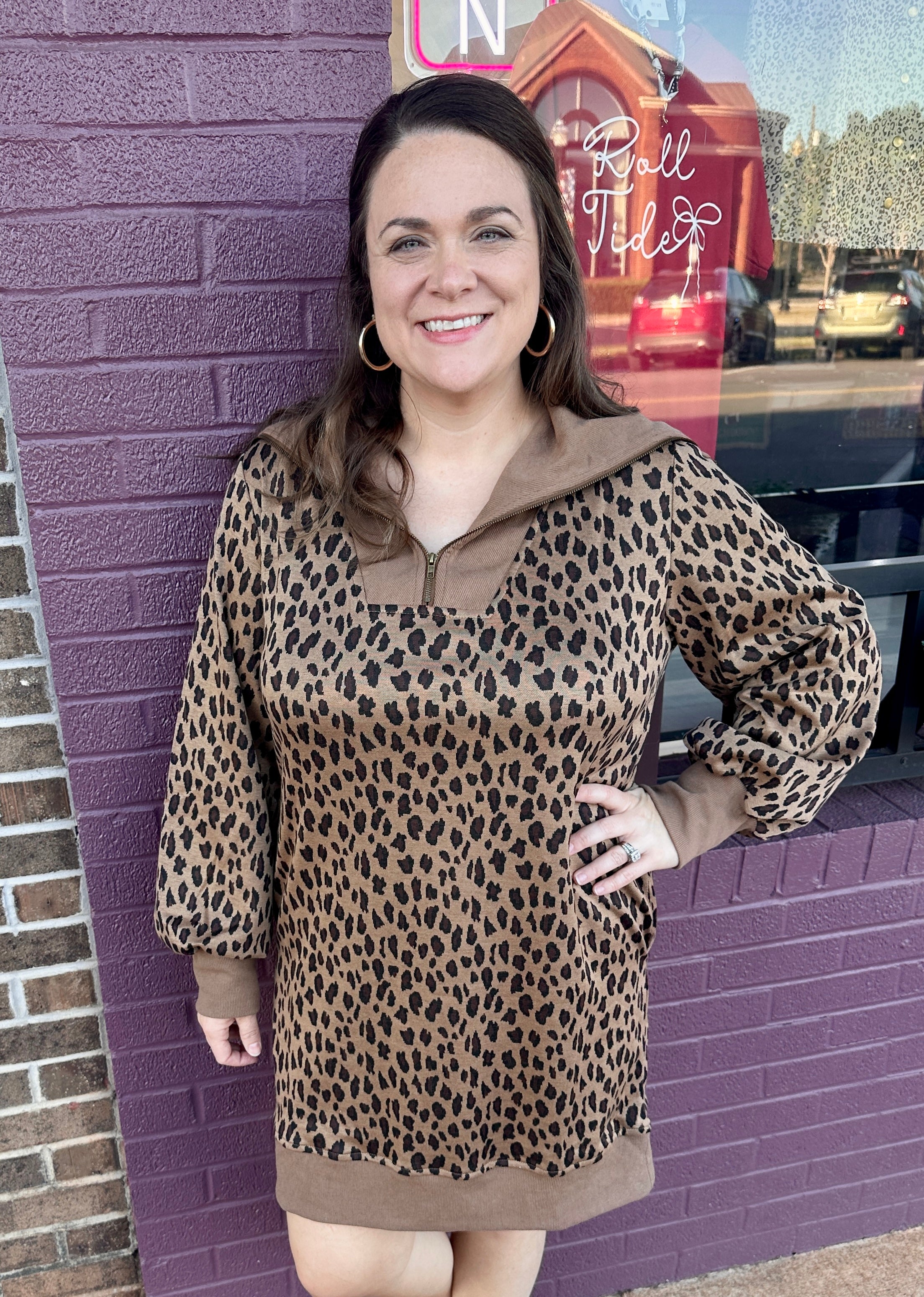 Leopard Sweater Dress