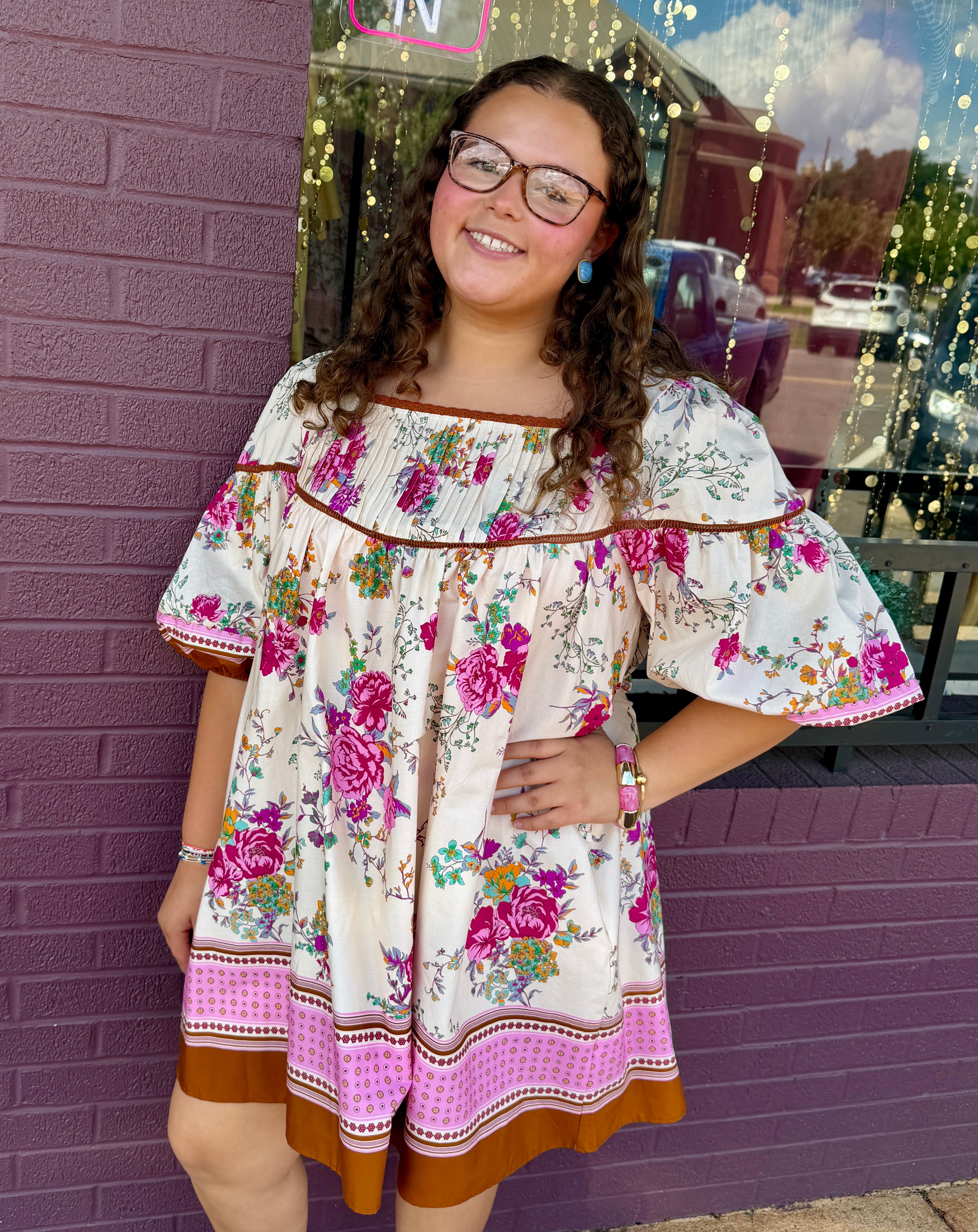 Multi Print Floral Dress