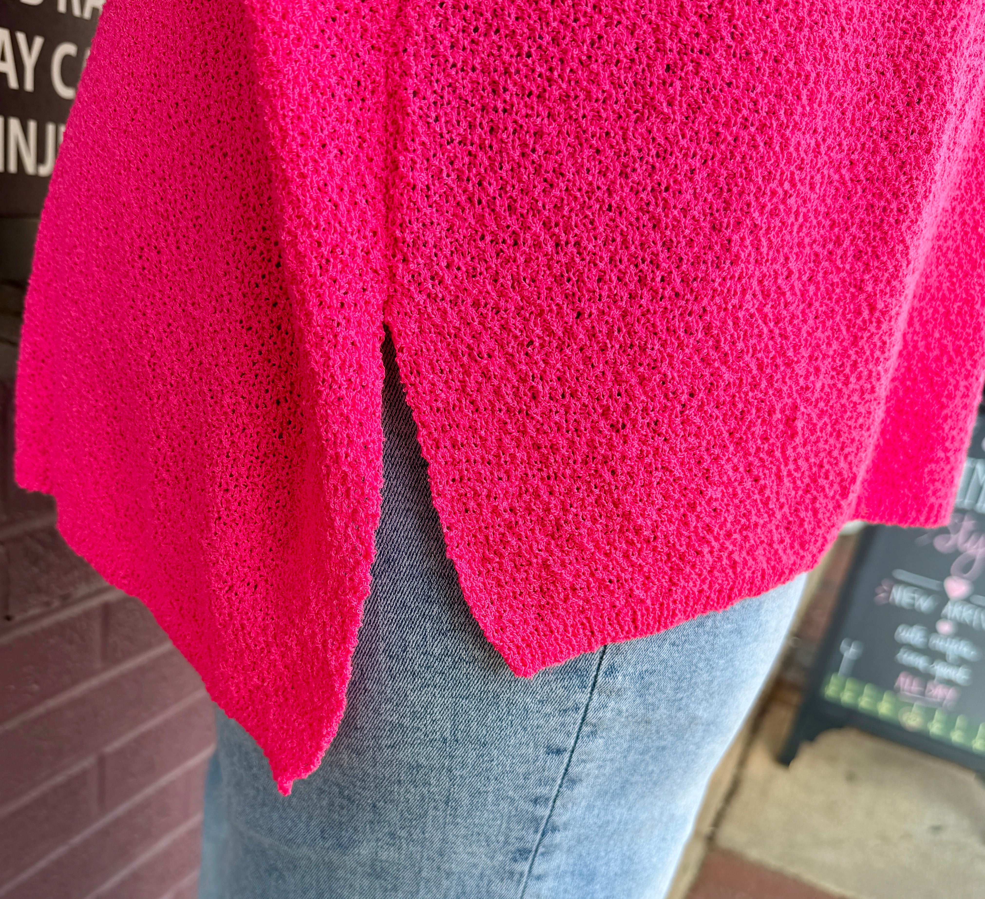 Textured Sweater Knit Top