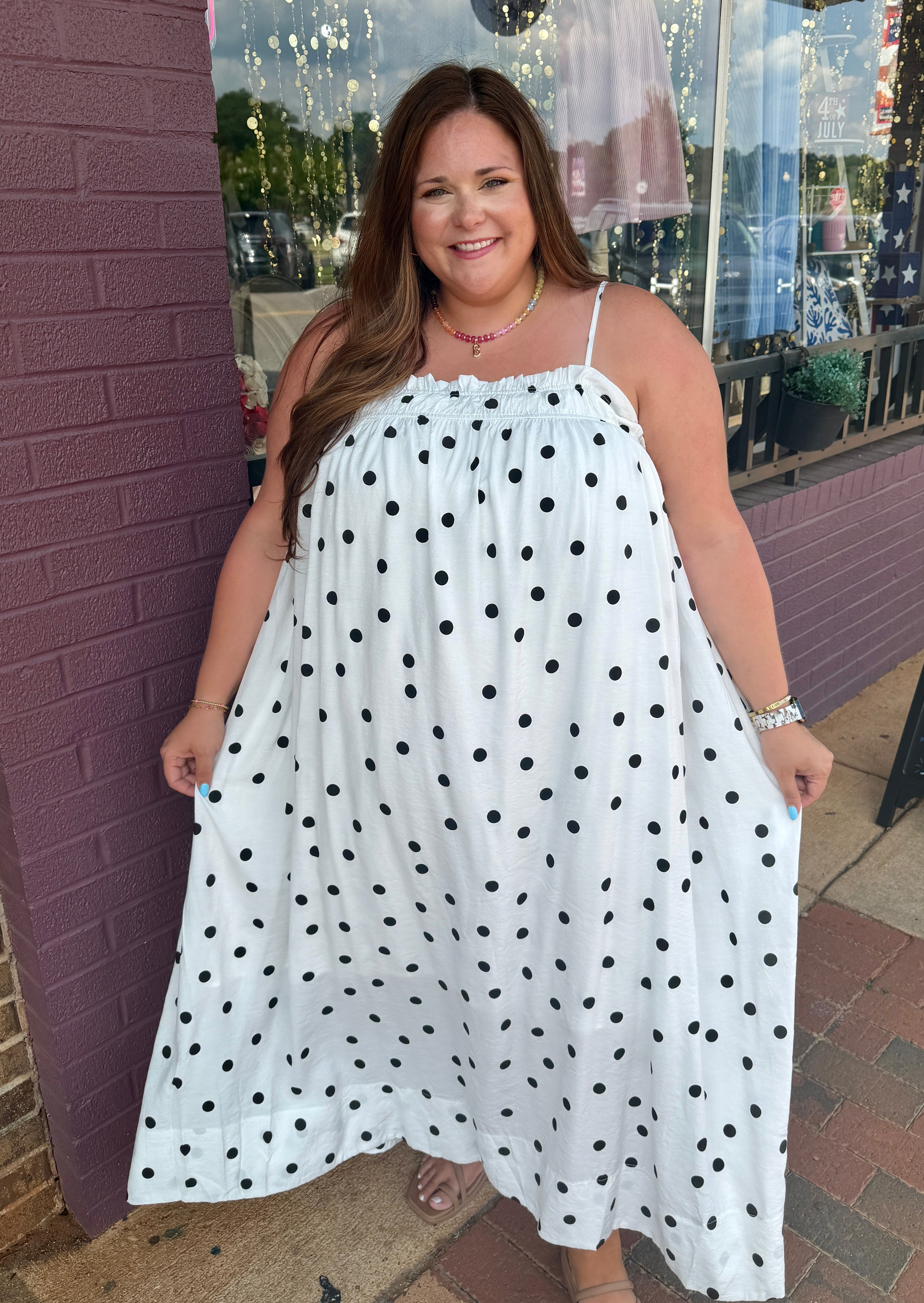 Polka Dot Midi Dress